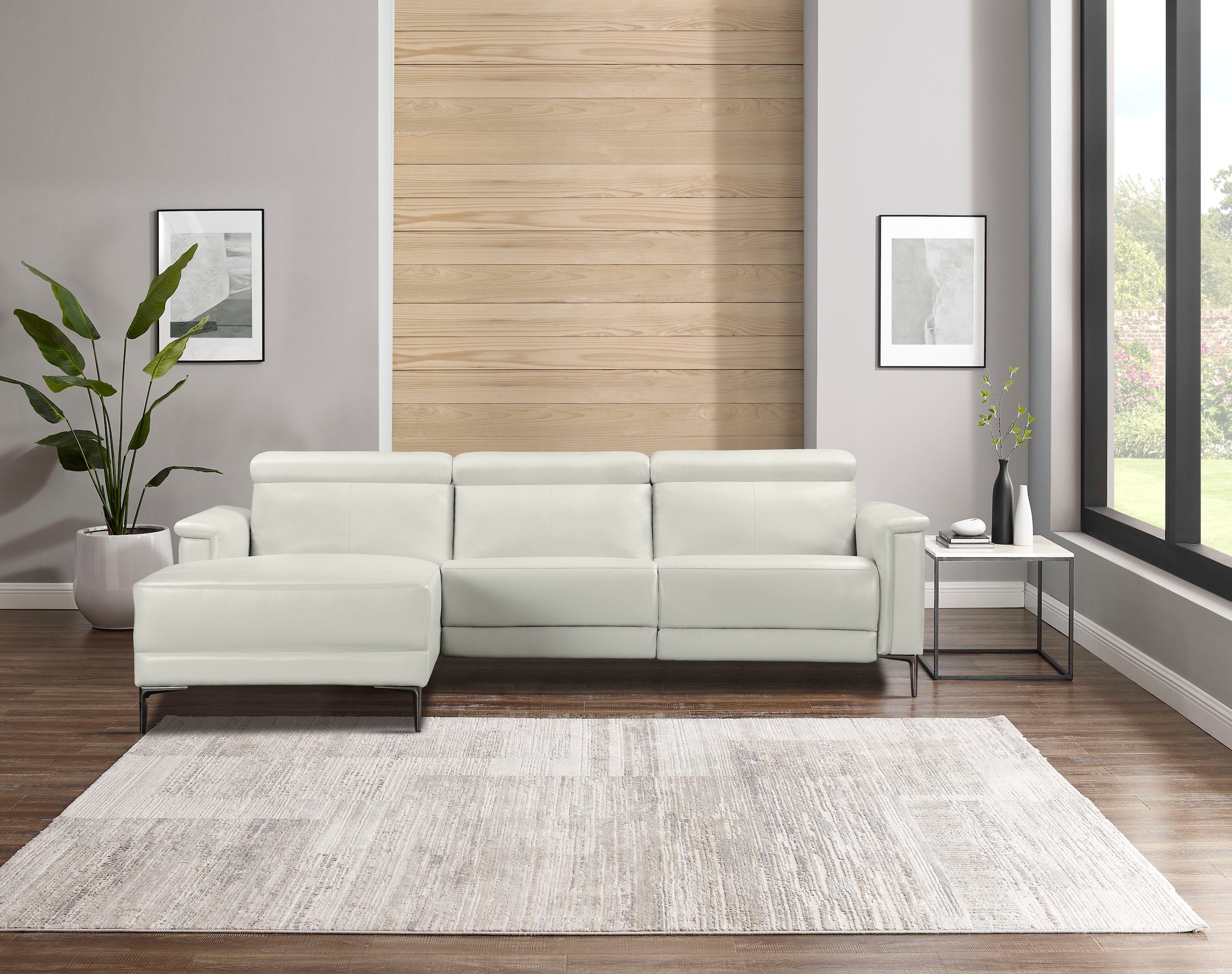 Places of Style Ecksofa Lund, L-Form, 261cm, mit man. o. elektr. Relaxfunkt günstig online kaufen