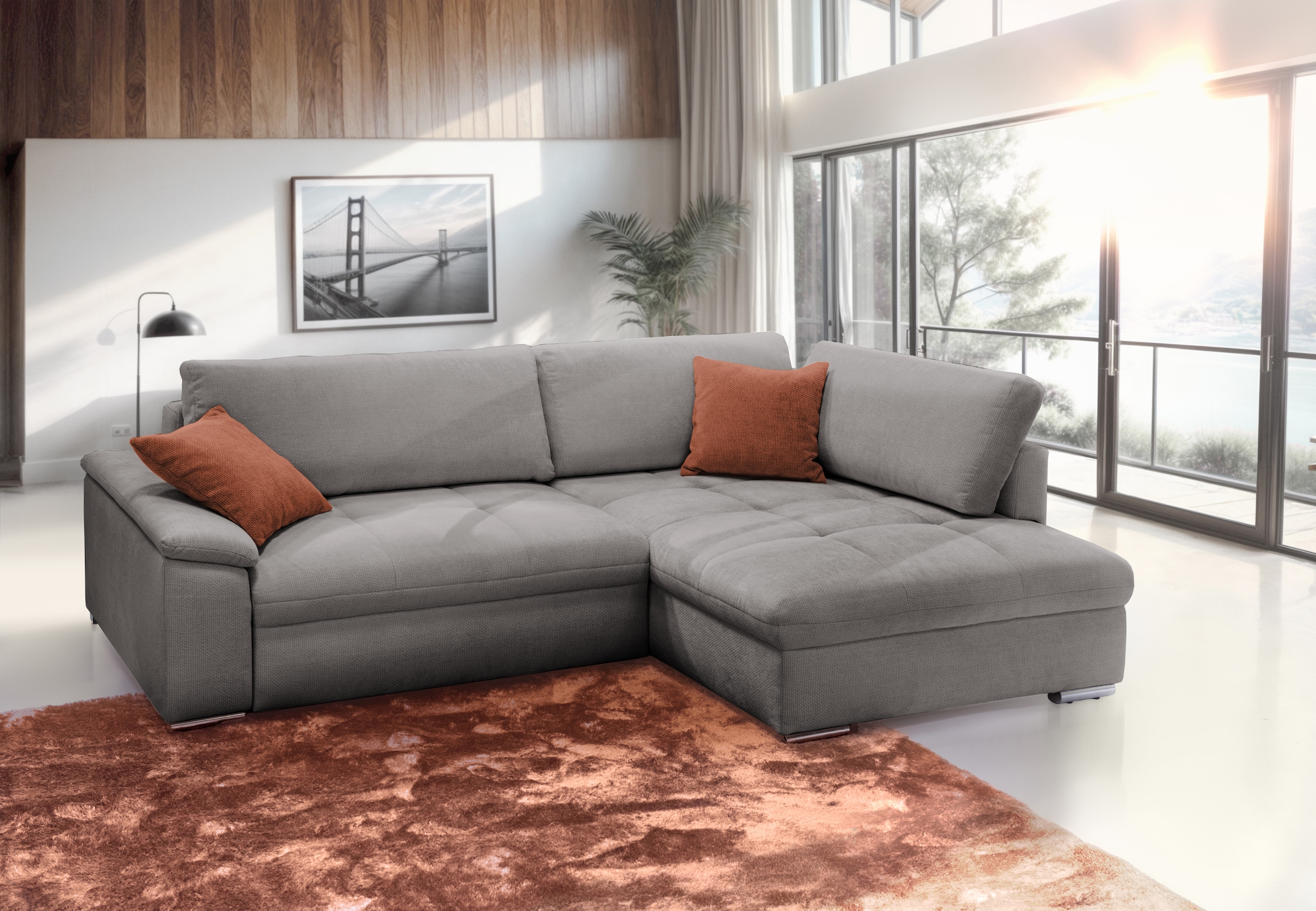 exxpo - sofa fashion Ecksofa »Casa Grande inkl. Bettfunktion, Bettkasten, b günstig online kaufen