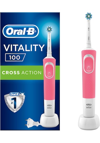 Oral B Elektrische Zahnbürste »Vitality 100 CrossAction Pink«, 1 St. Aufsteckbürsten kaufen