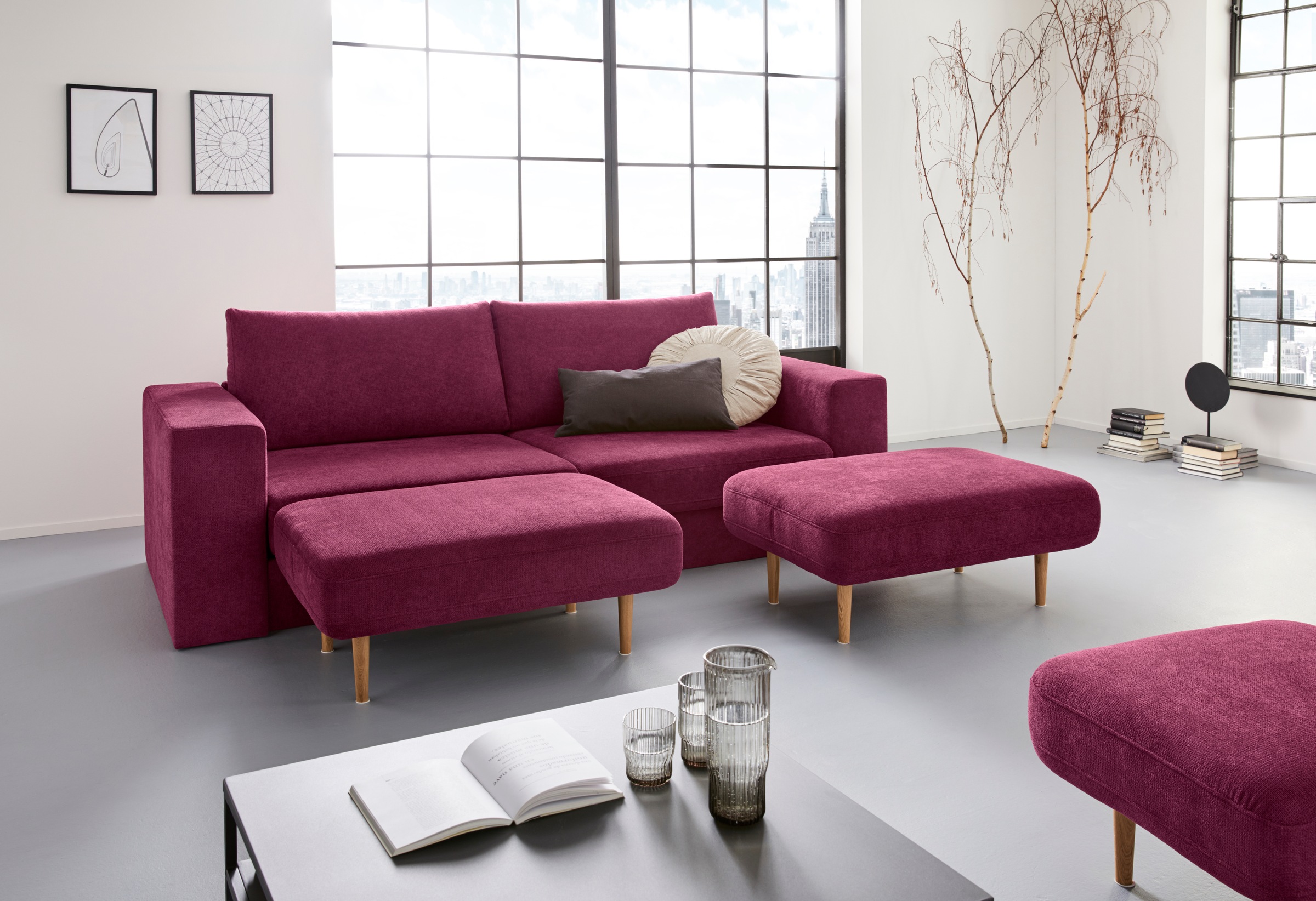 LOOKS by Wolfgang Joop 4-Sitzer »Looksv«, Verwandlungssofa: aus Sofa wird S günstig online kaufen