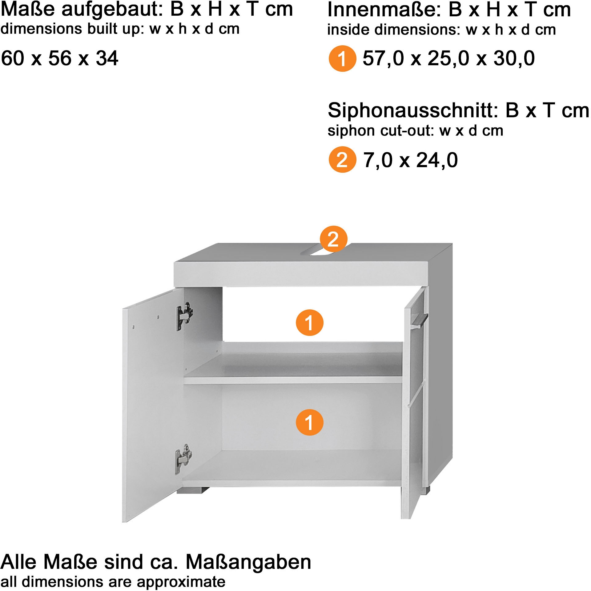 welltime Badmöbel-Set »Avena« 2 Stk. tlg.