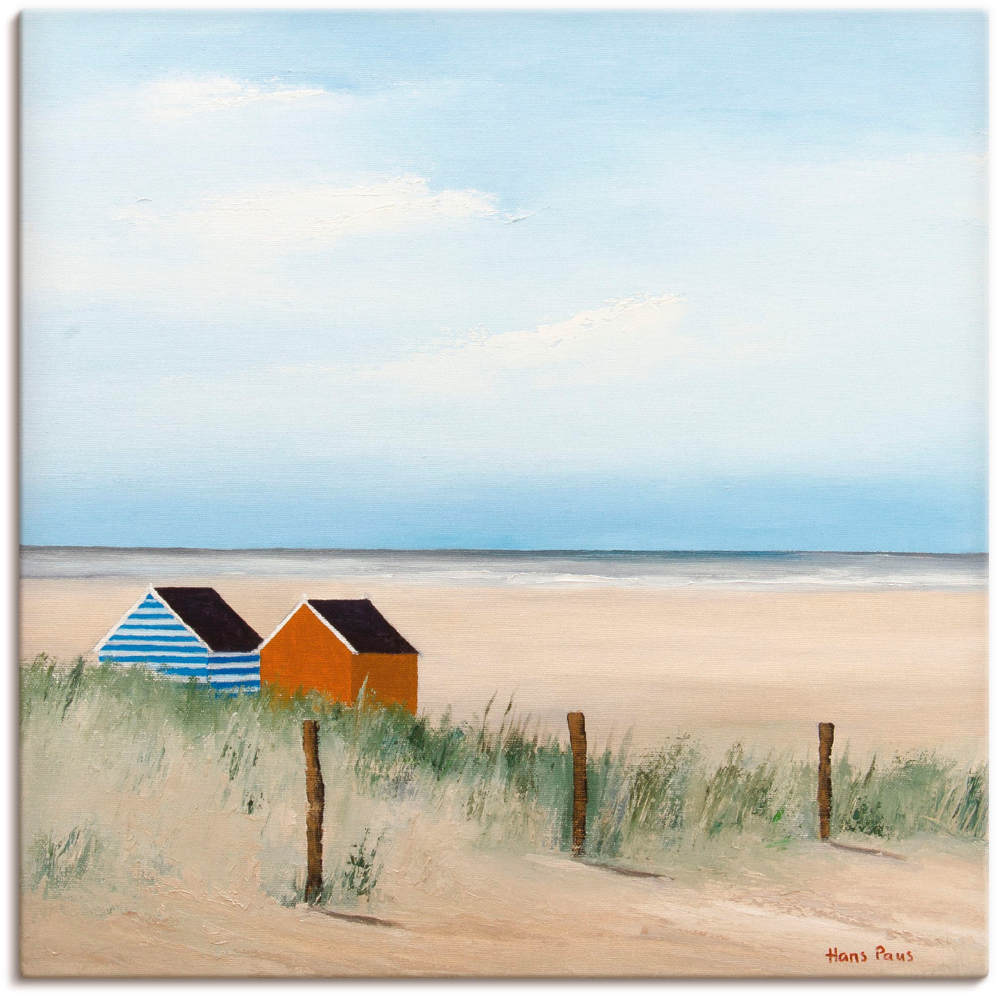 Artland Wandbild »Sonniger Morgen V«, Strand, (1 St.), als Leinwandbild, Po günstig online kaufen