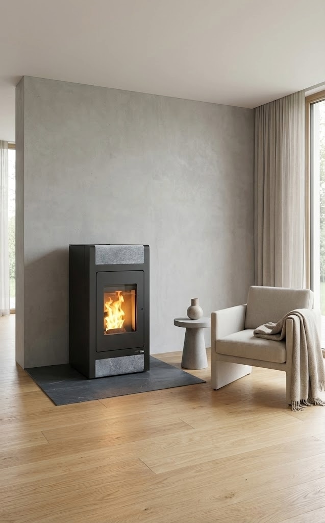 Haas + Sohn Pelletofen »HSP 2.stone, tief-schwarz/Speckstein«