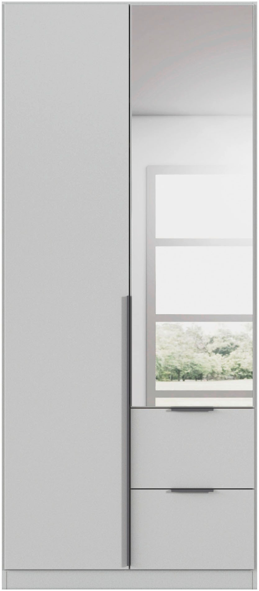 rauch Drehtürenschrank »Kleiderschrank Schrank Garderobe AGORDO mit Dekor- oder Hochglanzfront«, (in zwei Griff-Farben mit Dekor- oder Hochglanzfront), mit Außenschubkästen, in 6 Breiten und 2 Höhen MADE IN GERMANY