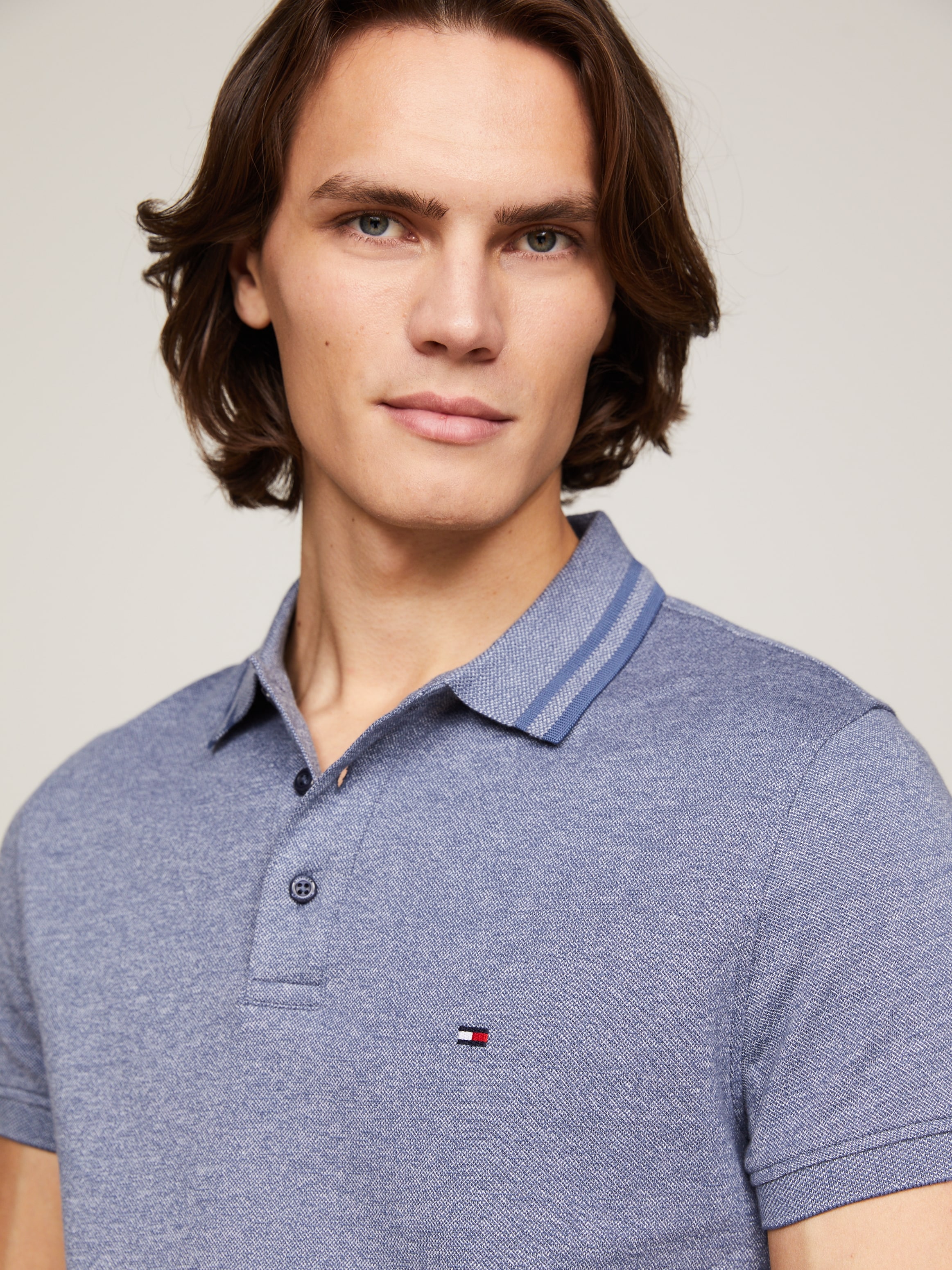 Tommy Hilfiger Poloshirt »PRETWIST MOULINE SLIM FIT POLO«, mit melierter Optik