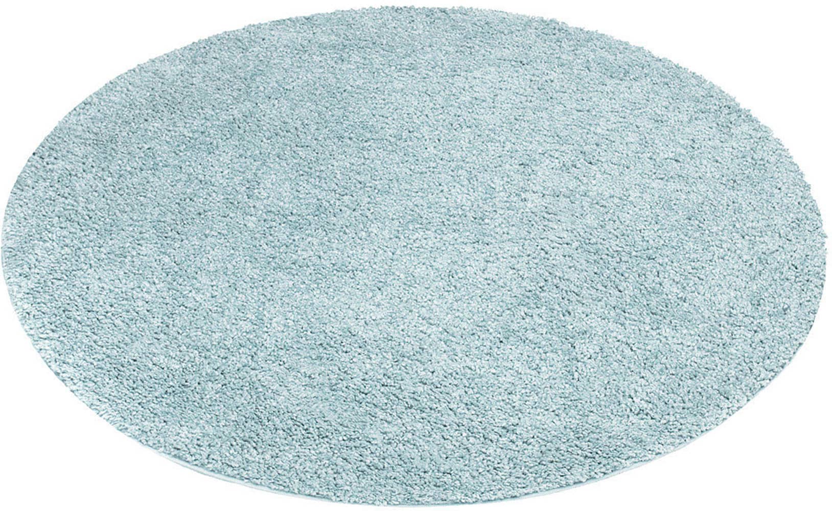 Carpet City Hochflor-Teppich »City Shaggy«, rund, 30 mm Höhe, Teppich Langflor, Uni, Shaggy, flauschig-weich