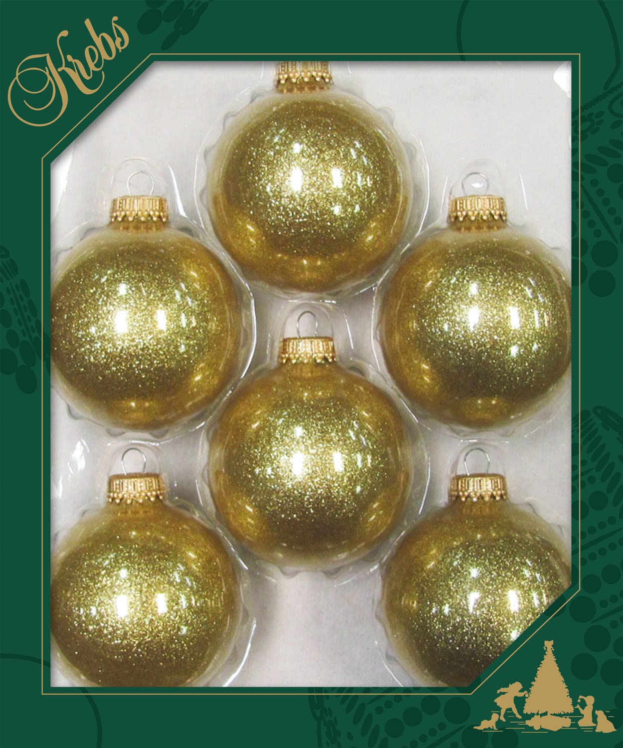 Krebs Glas Lauscha Weihnachtsbaumkugel »CBK03231, Weihnachtsdeko, Christbaumschmuck, Christbaumkugeln Glas«, (Set, 6 St.), aus Glas