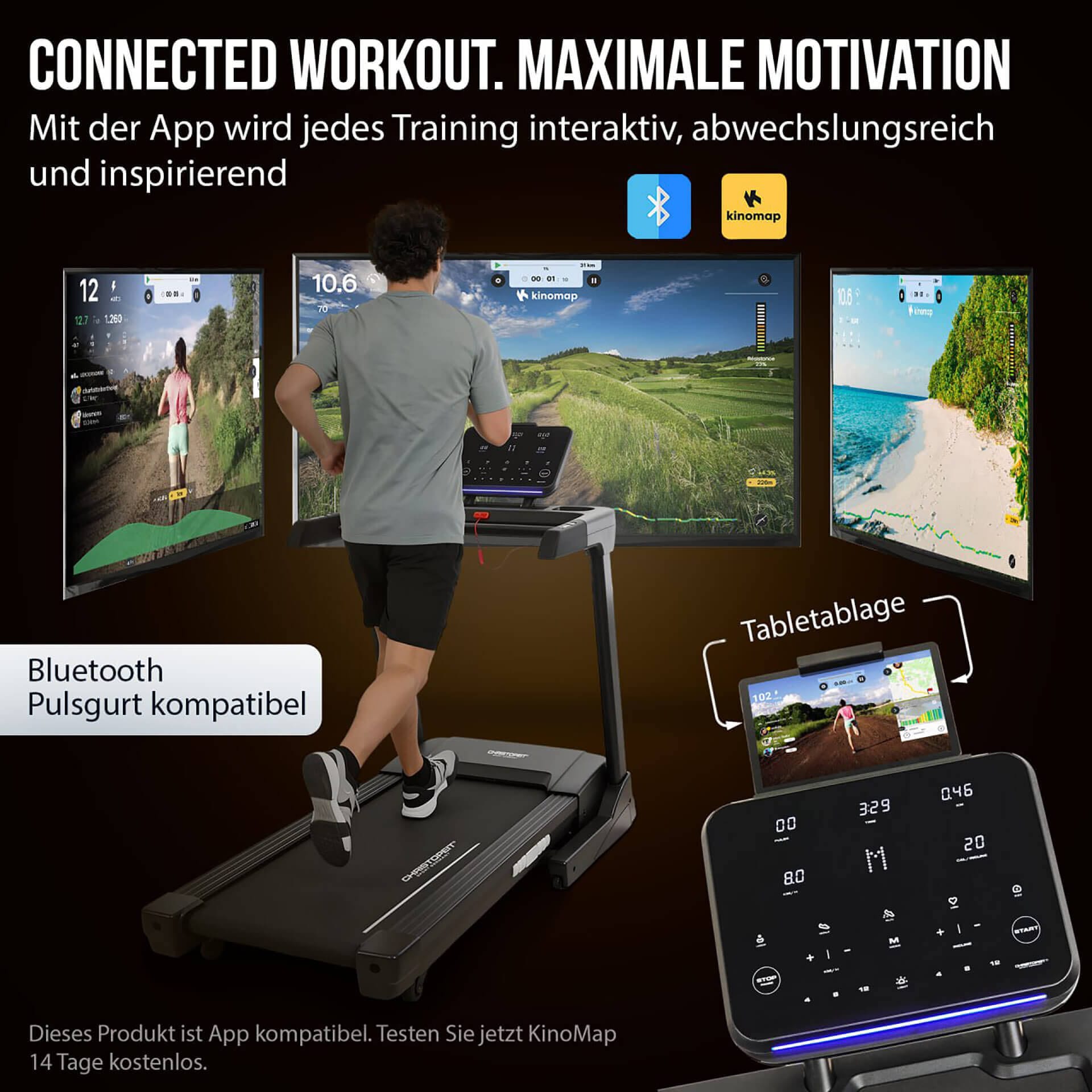 Christopeit Sport® Laufband »Laufband TM 4500 S« bis max. 20 km/h, 130 kg max. Benutzergewicht