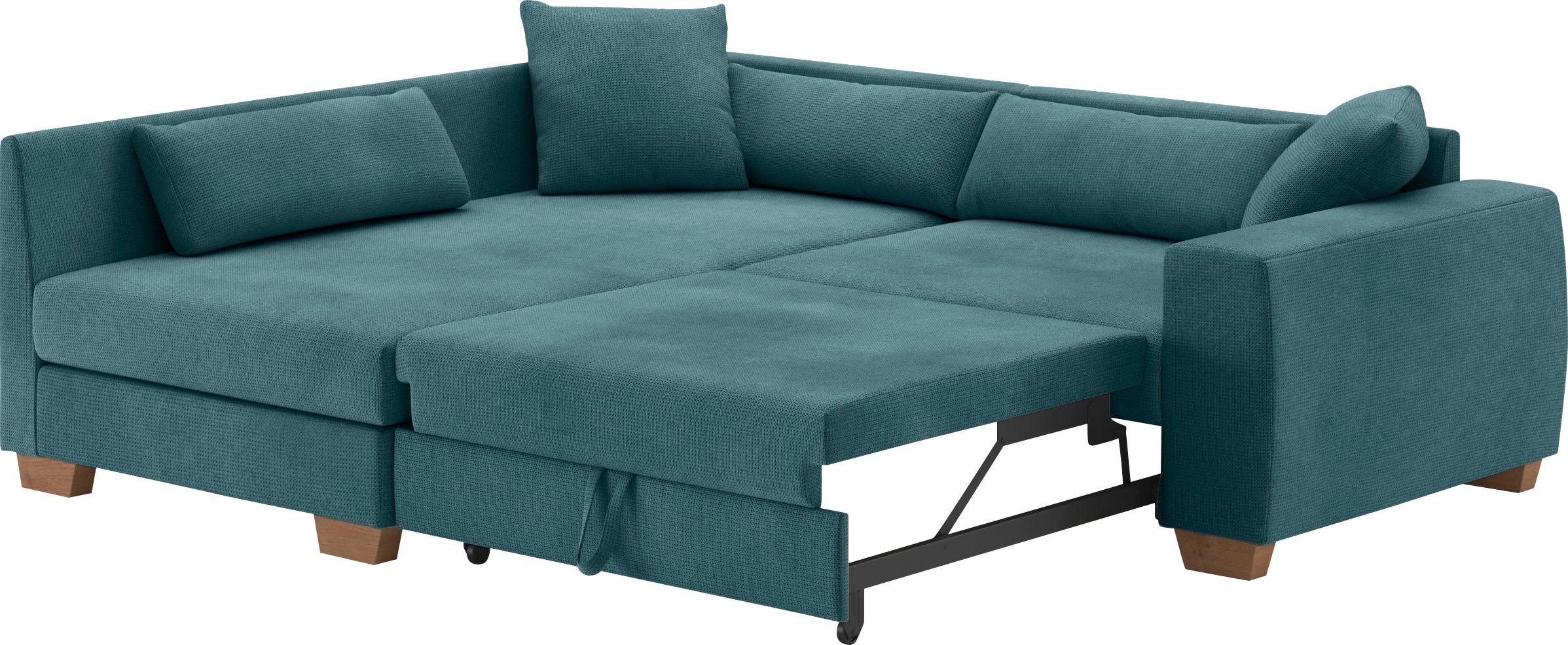 Mr. Couch Ecksofa »Helena L-Form«, Mit Federkern, wahlweise mit Bettfunktion und Taschenfederkern