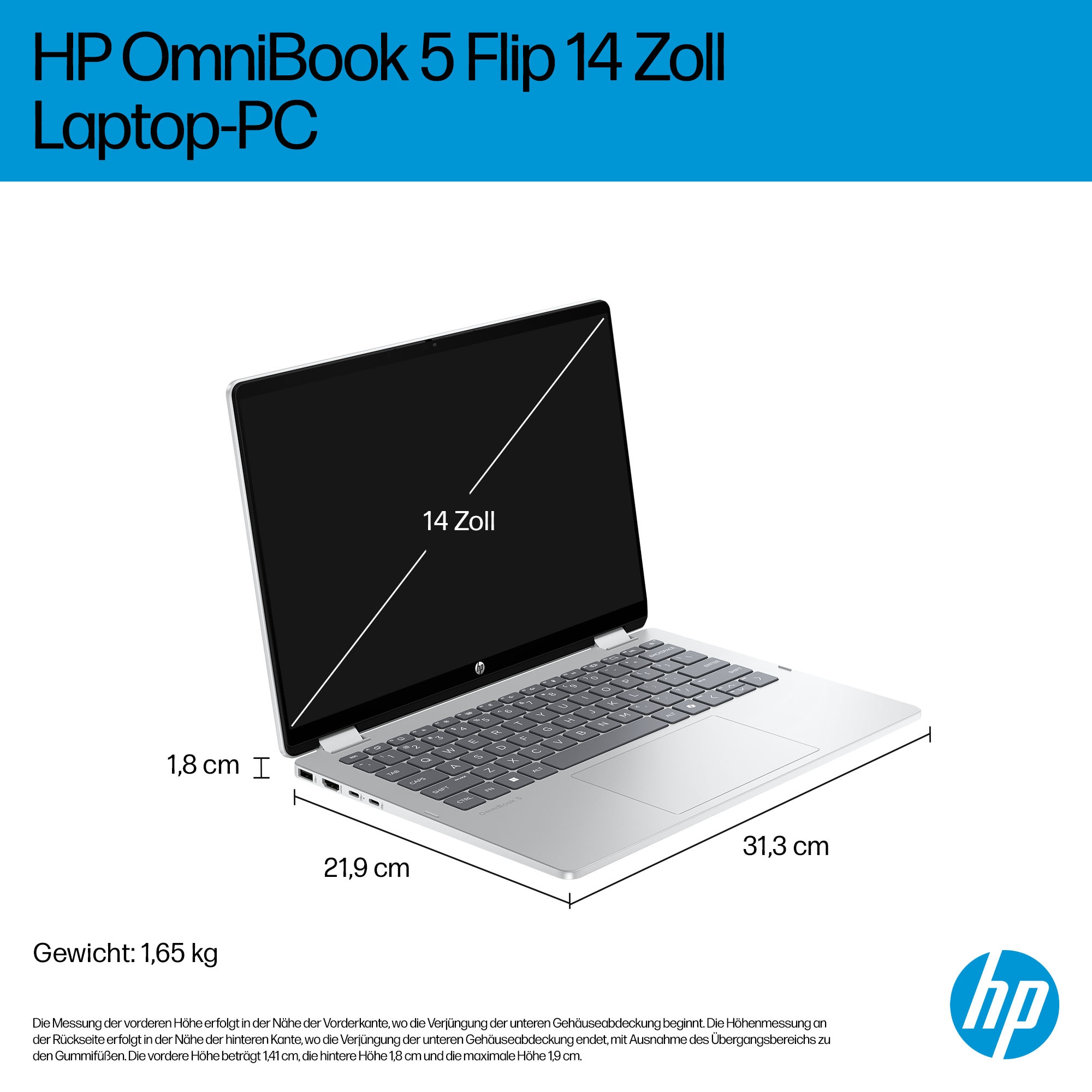 HP Notebook »OmniBook 5 Flip 14-fp0077ng Silver«