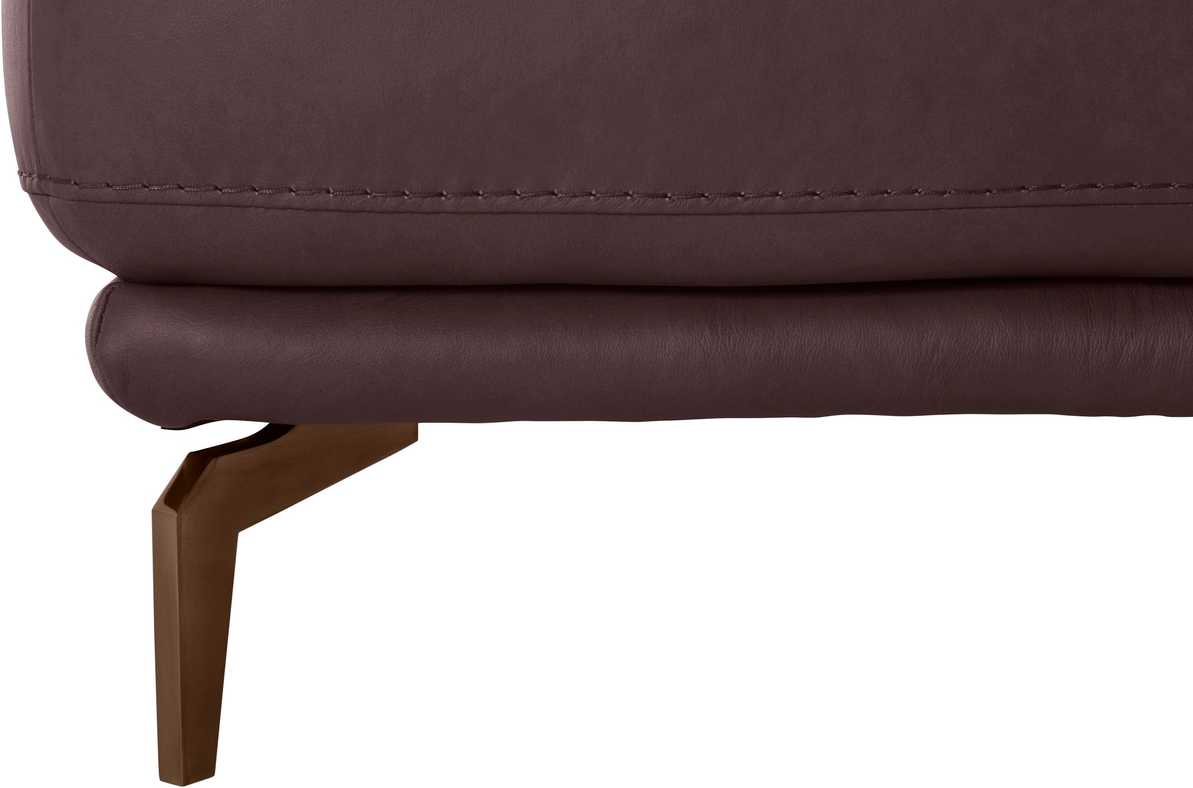 W.SCHILLIG Hocker »montanaa«, mit Metallfüßen in Bronze pulverbeschichtet, Breite 141 cm