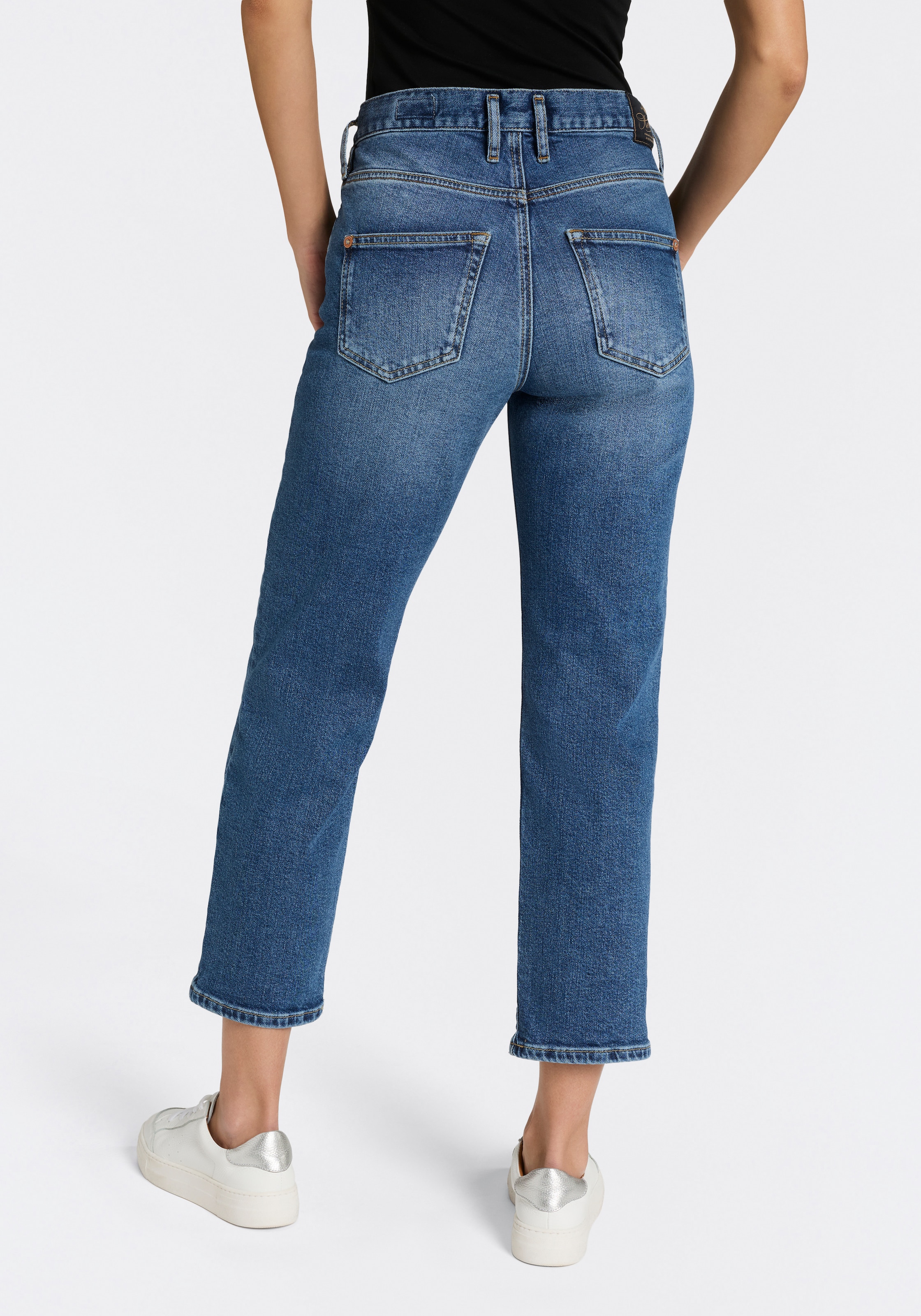 Herrlicher 5-Pocket-Jeans »Breezy Cropped Denim« Straight Fit