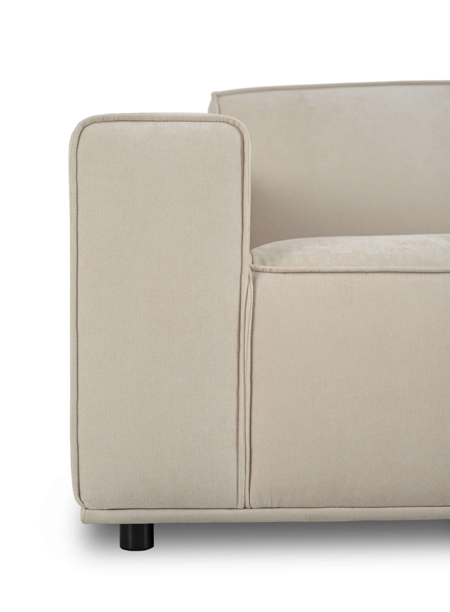 Home affaire Loveseat »Avelin, 1.5 Sitzer, 140 cm, Chenille, Struktur-Boucle«, mit Wellenunterfederung, Kedernaht, bodentief, Skandi-Design