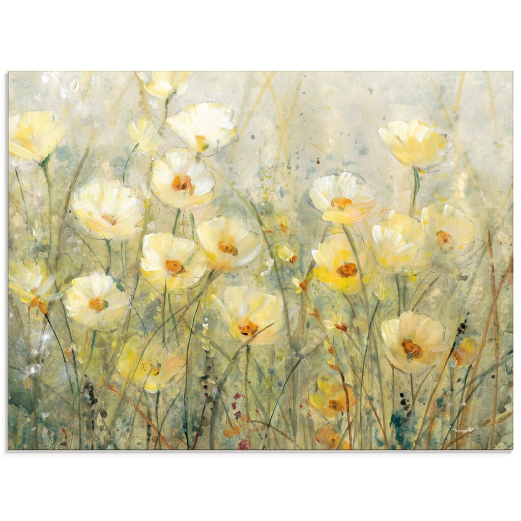 Artland Glasbild »Sommer in voller Blüte I«, Blumenwiese, (1 St.)