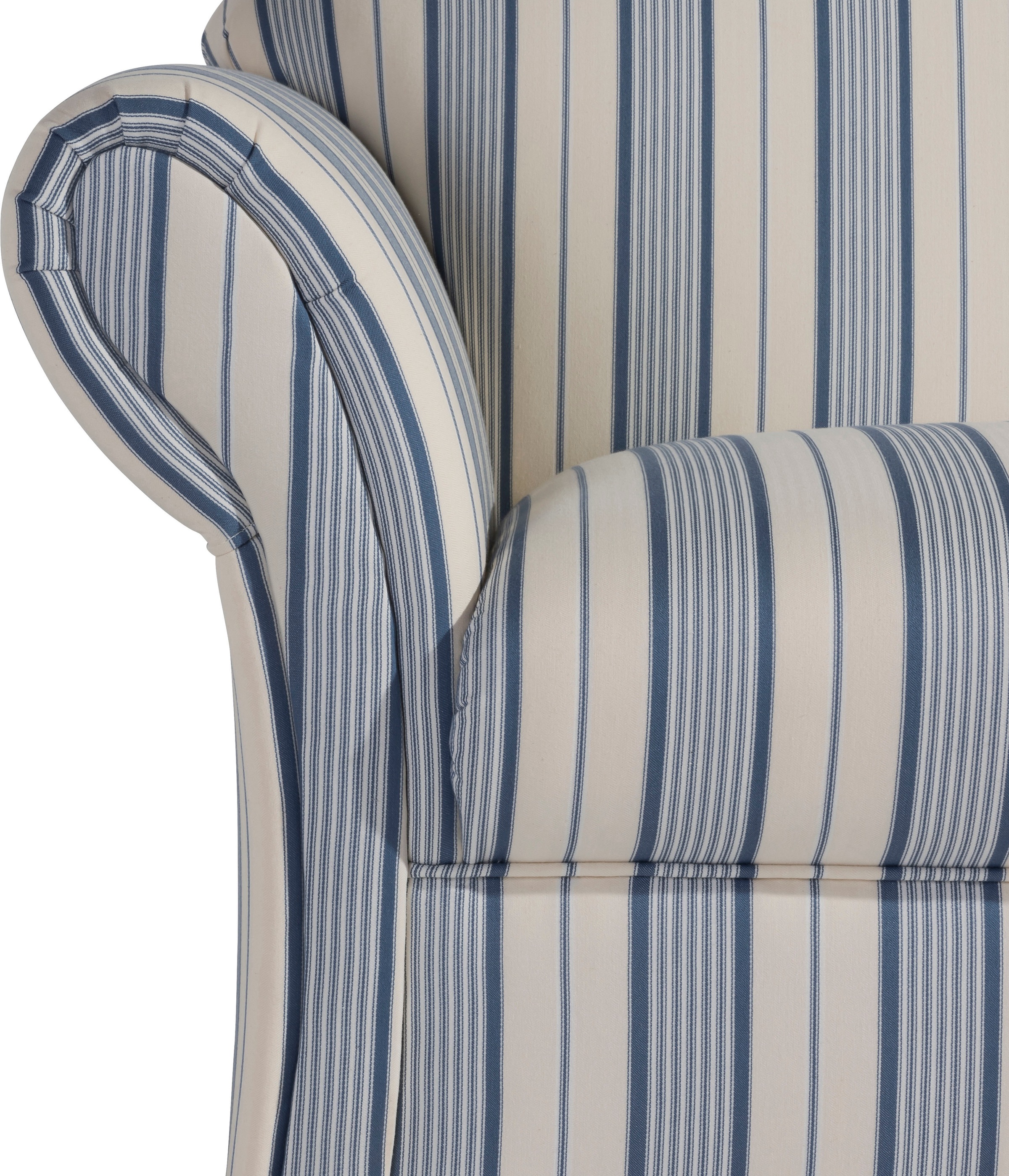 Max Winzer® 2-Sitzer »Caros, klassisch modernes Sofa, elegant geschwungene Formensprache«, bequem durch Federkernunterfederung, Retro, Streifendesign