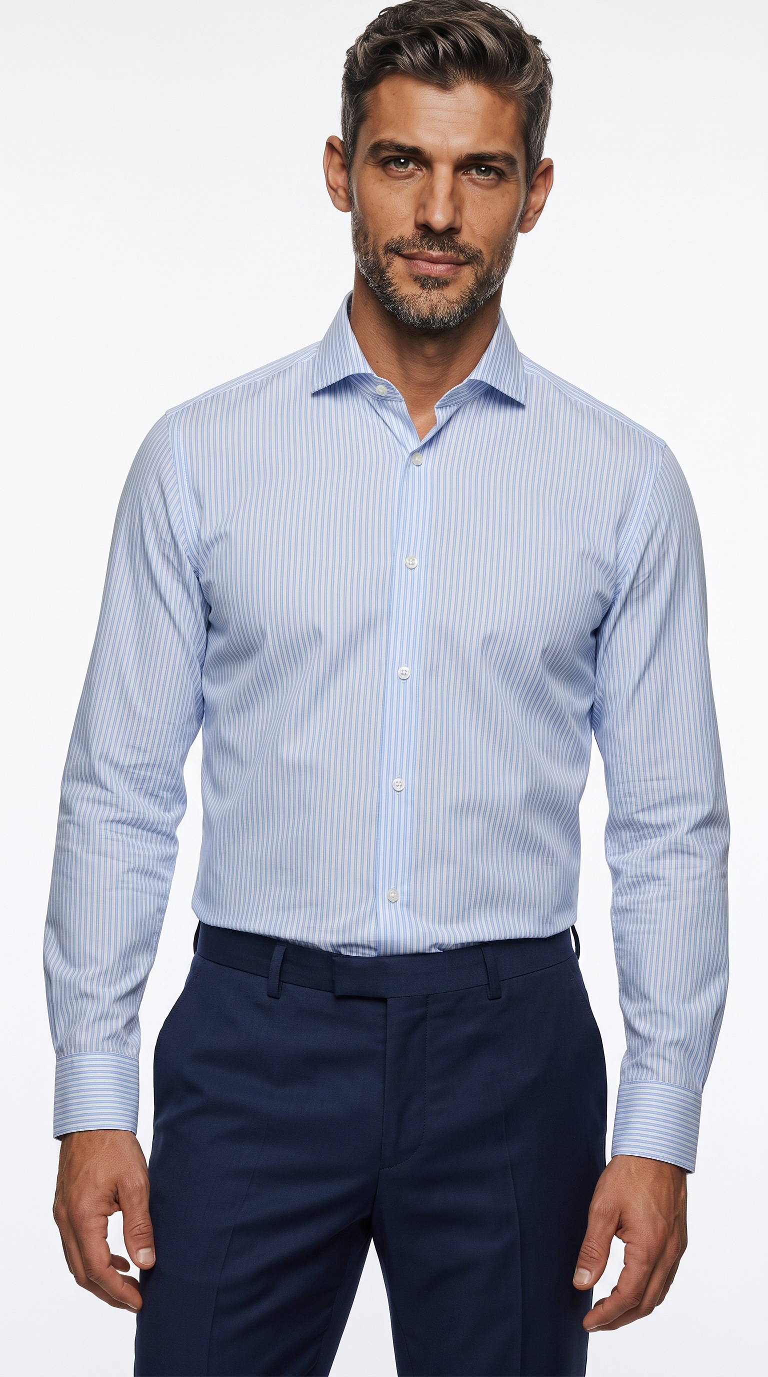 BOSS Businesshemd »HANK« Kentkragen, Regular Fit, gestreift, Baumwollmischung