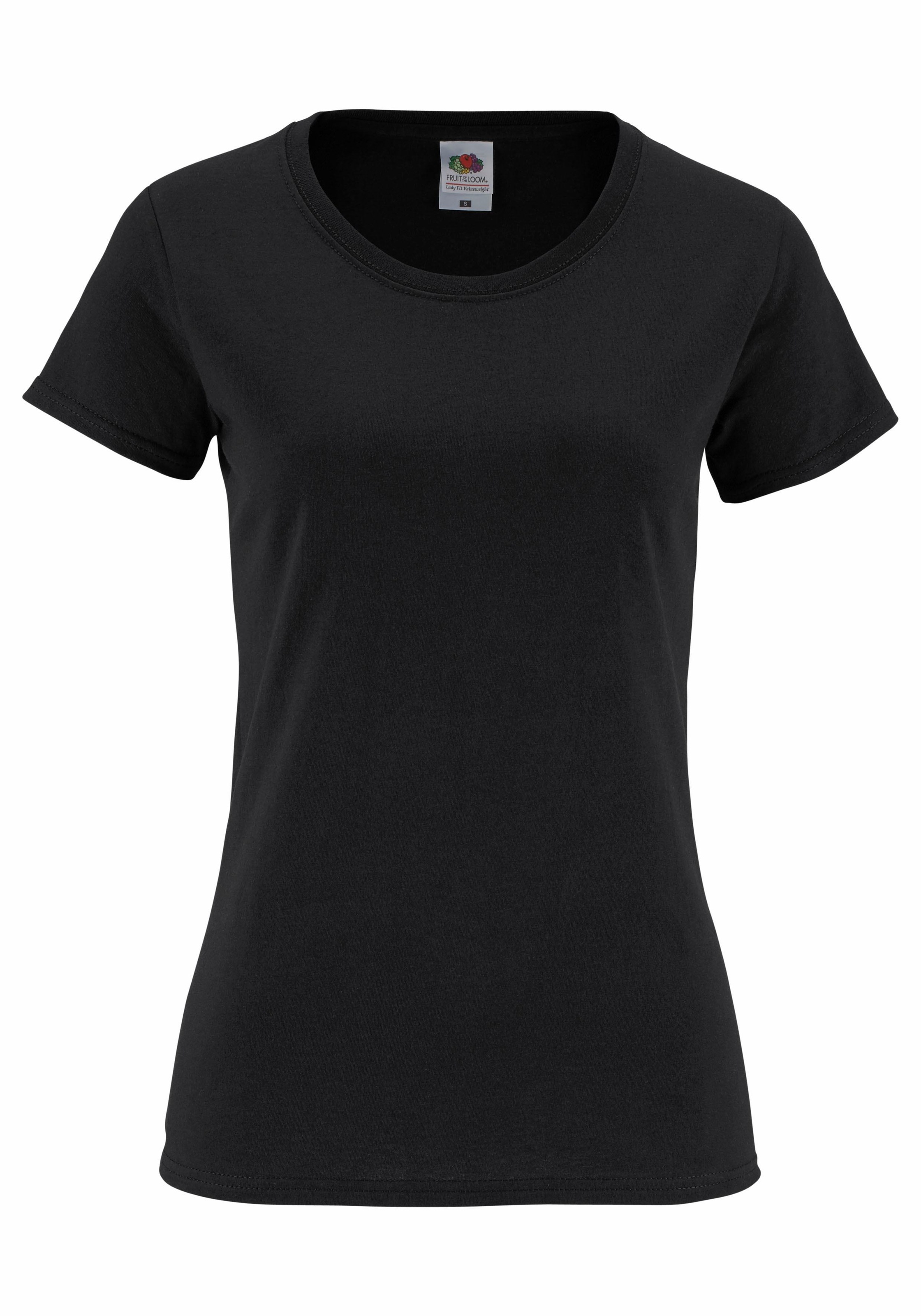 Fruit of the Loom Rundhalsshirt »Lady Fit Premium« Packung, 2er-Pack, 2 Stk.