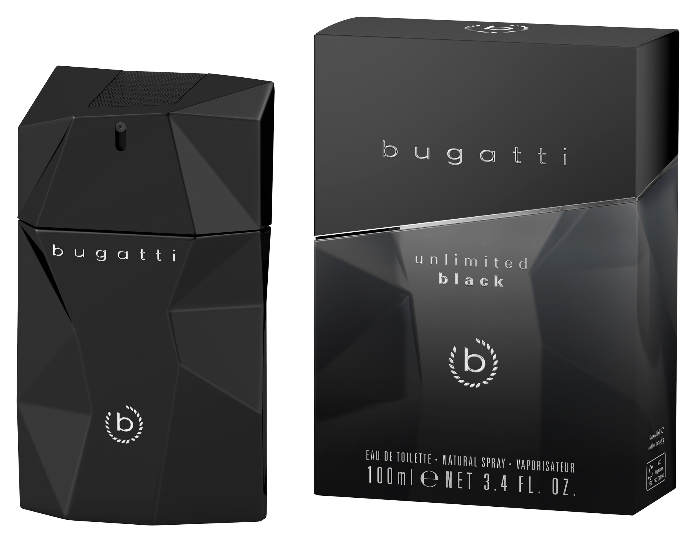 bugatti Eau de Toilette »bugatti unlimited black for him EdT 100ml«
