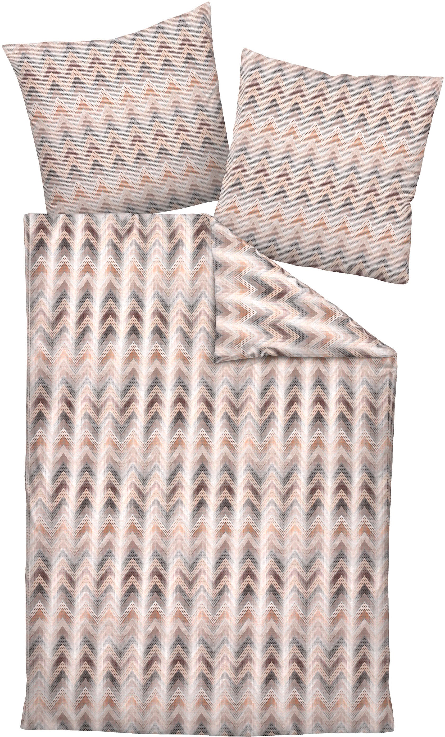 Janine Bettwäsche »Interlock-Jersey55092 06 * 155X220,80x80«, mit Reissvers günstig online kaufen