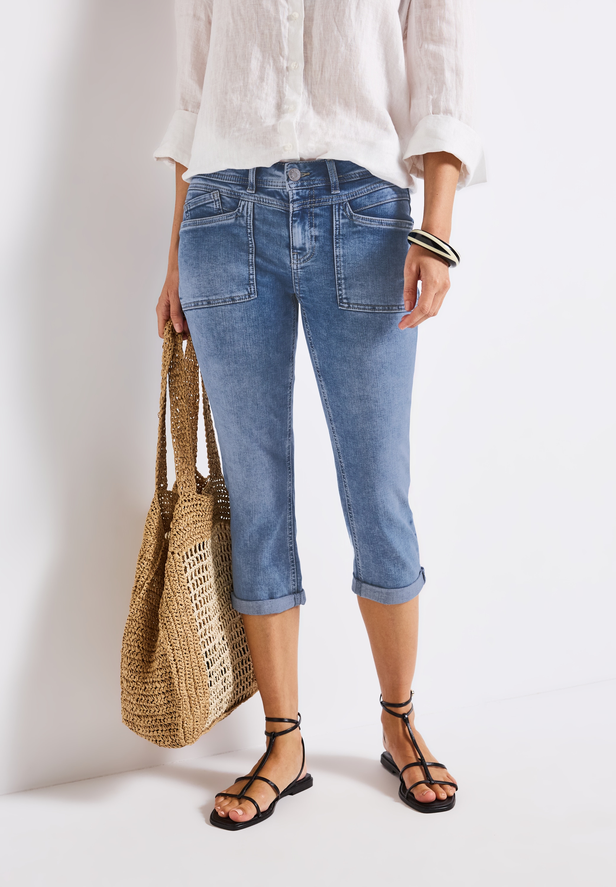 STREET ONE Caprijeans »Style JANE«, mit Turn-up
