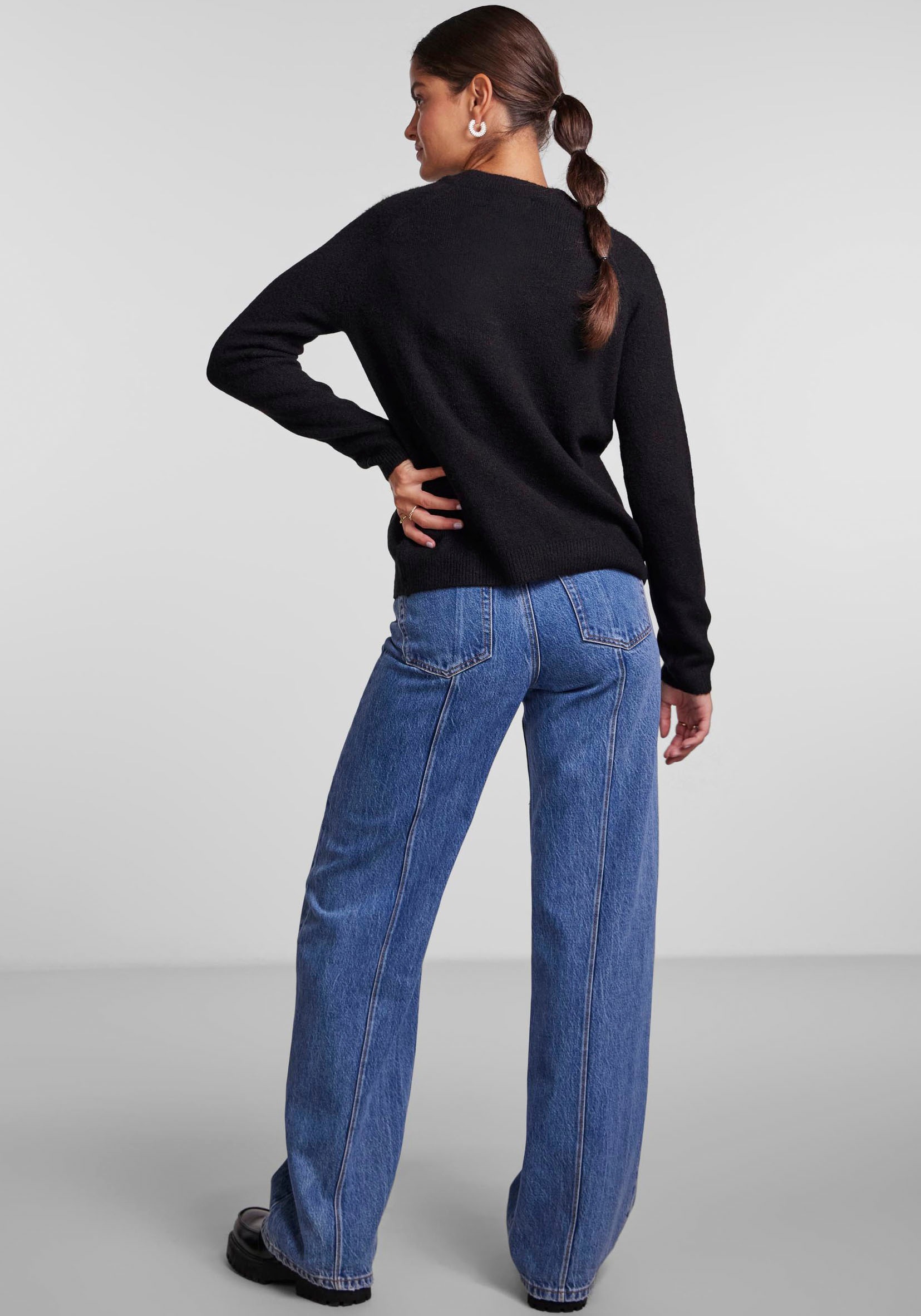 pieces Strickpullover »PCJULIANA LS O-NECK KNIT NOOS BC«