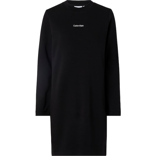 Calvin Klein Curve Sweatkleid »INCLU MICRO LOGO C-NECK DRESS LS«, mit  Markenlabel auf der Brust online bei