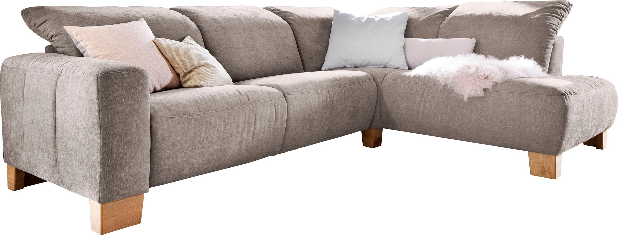 Home affaire Ecksofa »Hörnum bequemes Wohlfühlsofa, Federkern, Breite 281cm günstig online kaufen