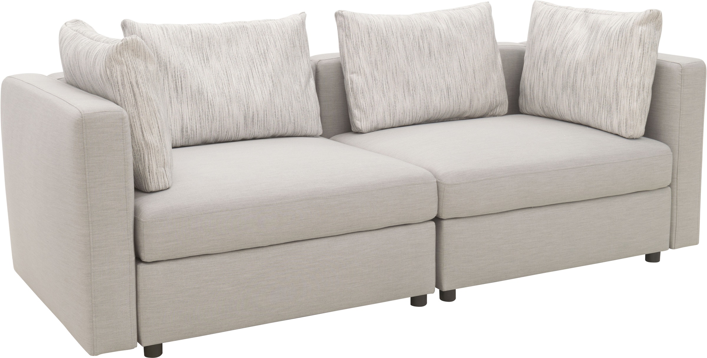 DOMO collection 2-Sitzer »Solskin, individuell erweiterbar/kombinierbar« mit losen Kissen. Rücken- und Seitenteile als Stecksystem.