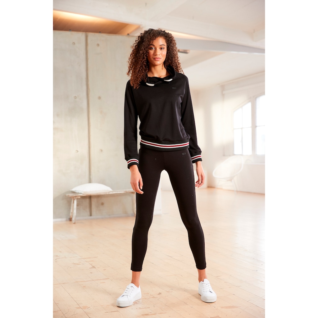 H.I.S Sweatshirt, mit geringelte Rippbündchen, Loungewear, Loungeanzug