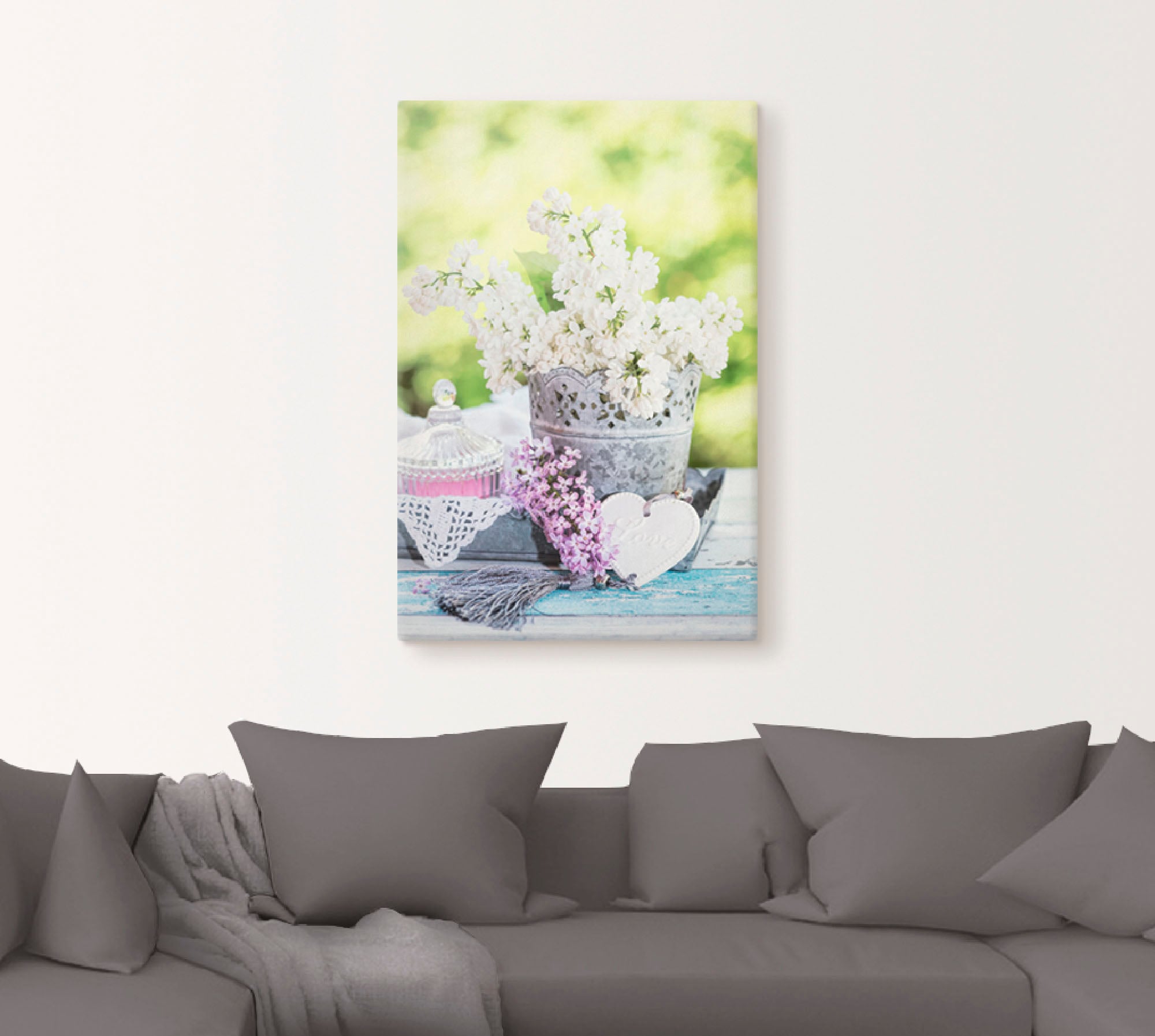 Artland Wandbild »Flieder und Shabby Chic Stillleben I«, Blumen, (1 St.), a günstig online kaufen