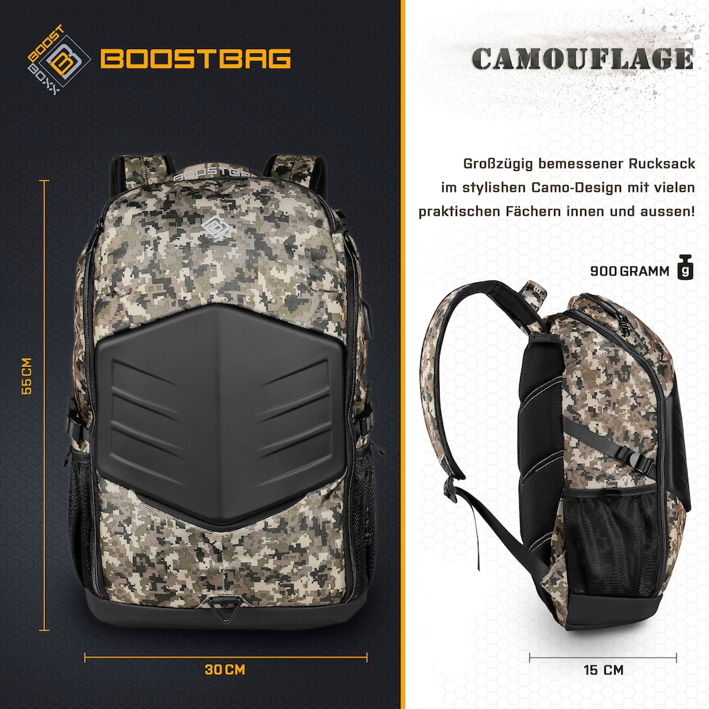 BoostBoxx Laptoprucksack »Boostbag Camouflage«