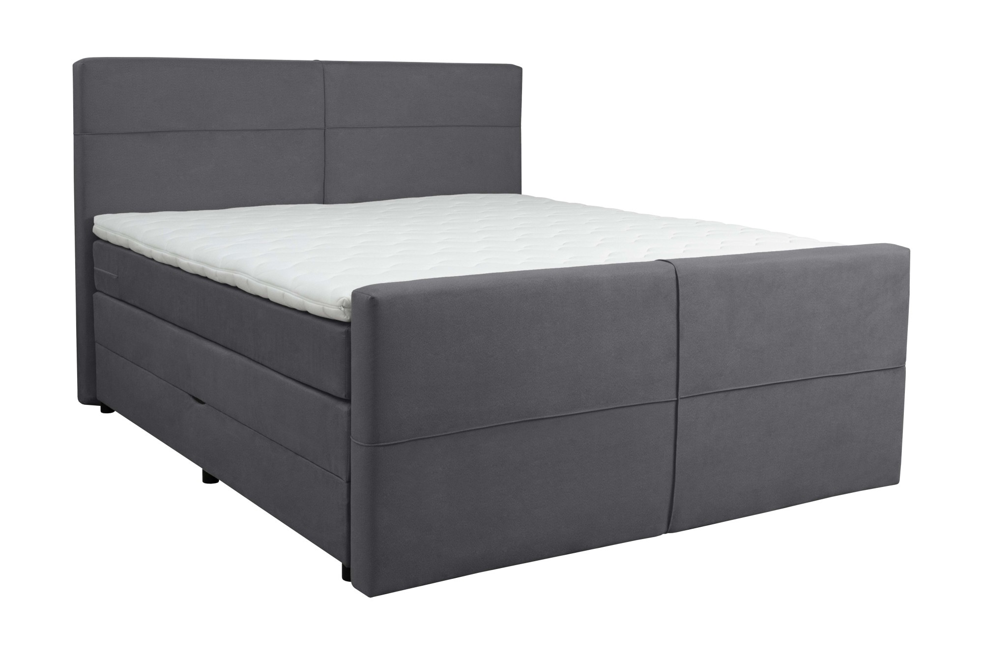 Home affaire Boxspringbett »Lucas, Doppelbett, Polsterbett, Federkernbett, Komforbett, 160,180 cm« inkl. Topper, zwei Bettkästen, Taschen-Federkernmatratze, Härtegrad 3