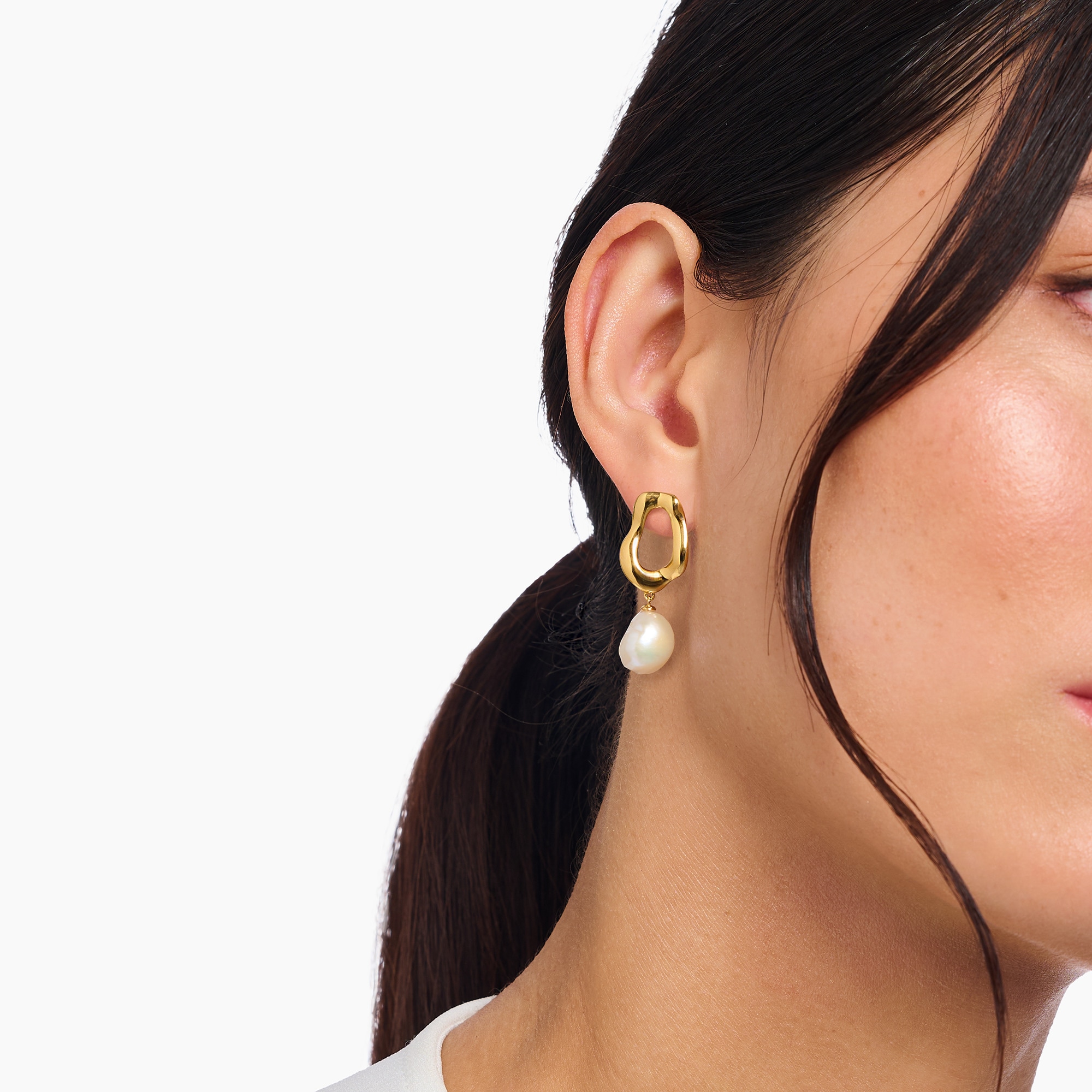 THOMAS SABO Paar Ohrstecker »Natural Beauty Ohrringe mit Perlen,Bold Elegance,H2322-082-14,-430-14«, mit Süßwasserzuchtperle