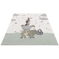 Carpet City Kinderteppich »Anime9394«, rechteckig, 11 mm Höhe, Spielteppich mit Tieren, Weicher Flor, Pflegeleicht, Kinderzimmer