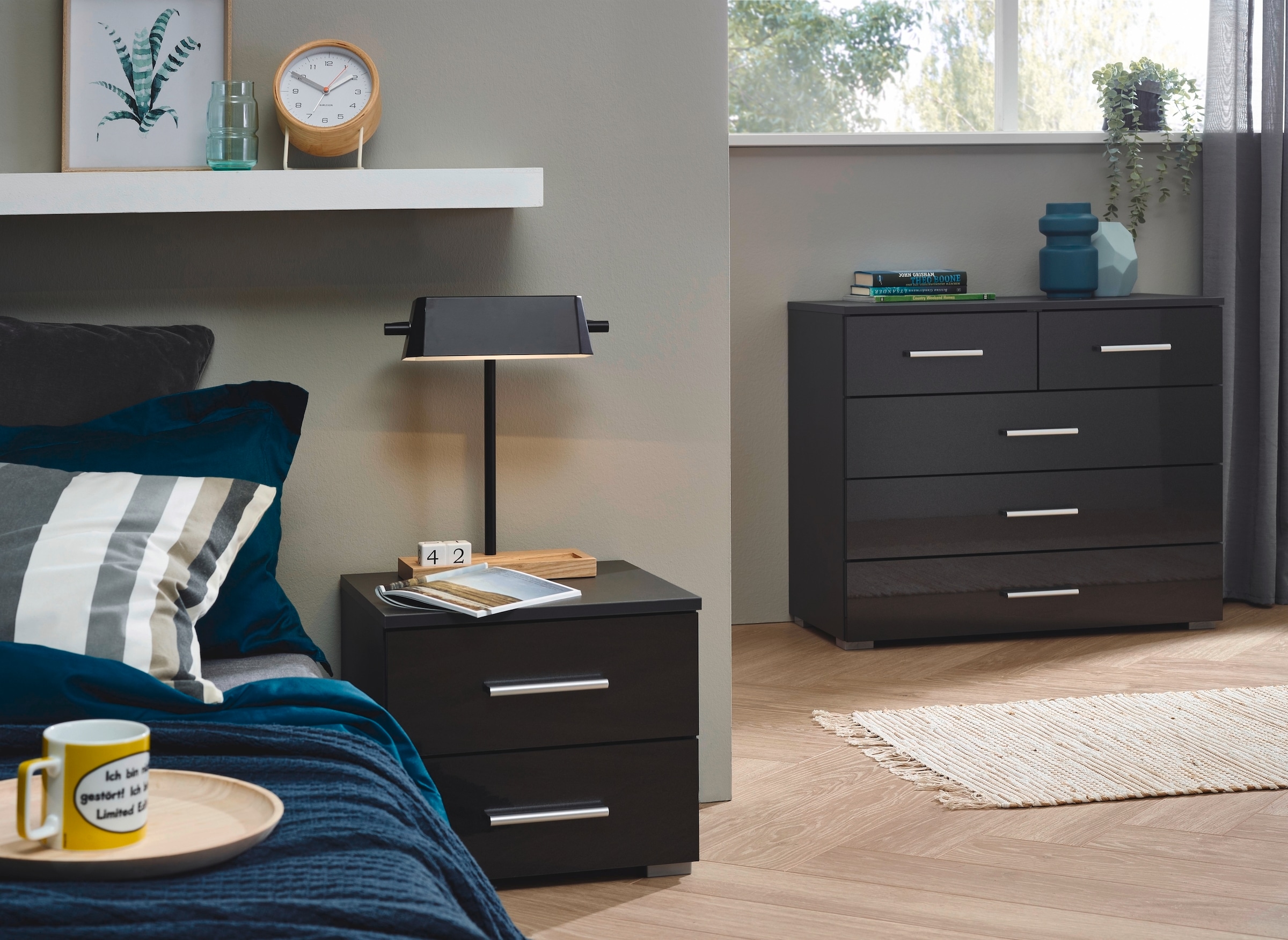 rauch Nachtkommode »Base« Set,  2er-Set, optional in moderner Hochglanz-Front