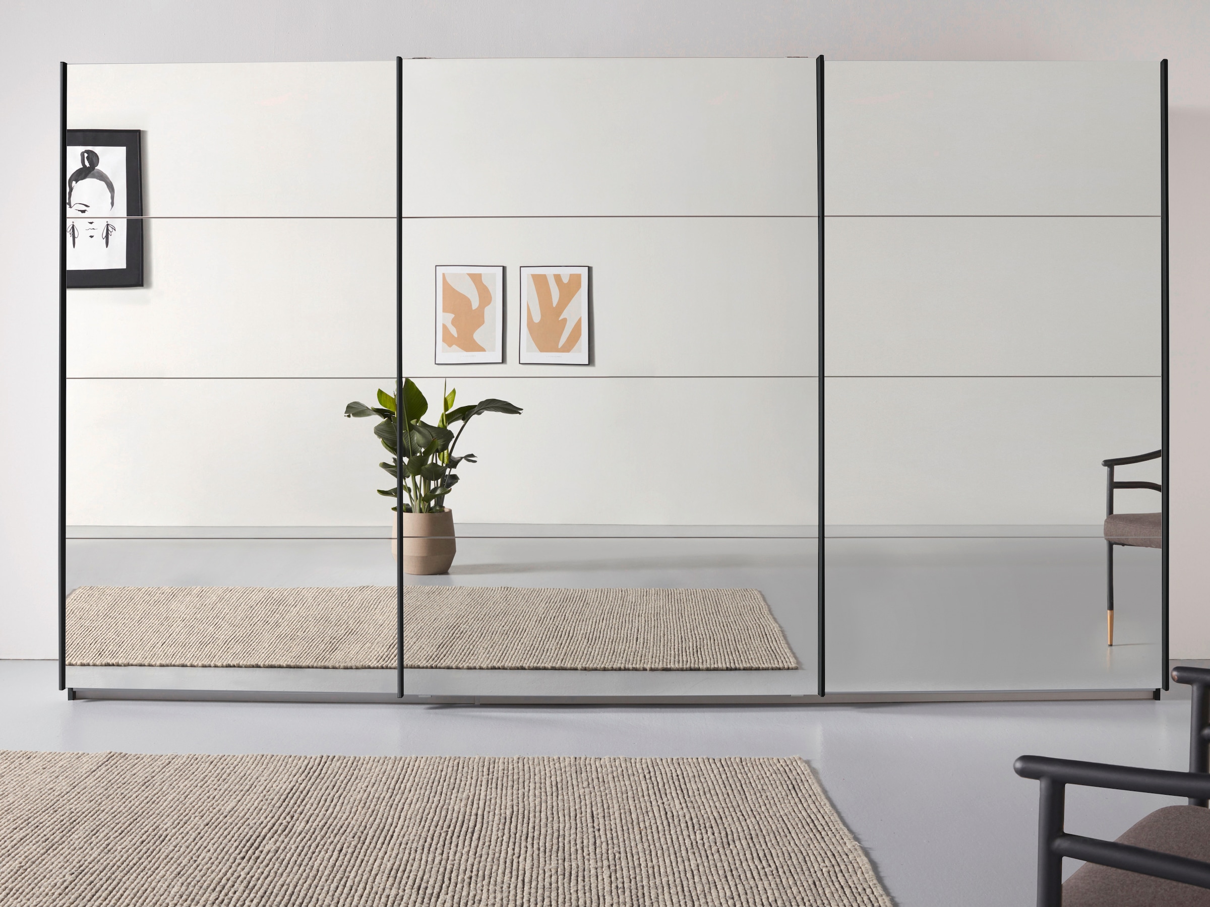 rauch Schwebetürenschrank »Kleiderschrank Schrank Garderobe ORACLE mit Spiegelfront«, inkl. Schubladen-Einsatz und extra Einlegeböden MADE IN GERMANY