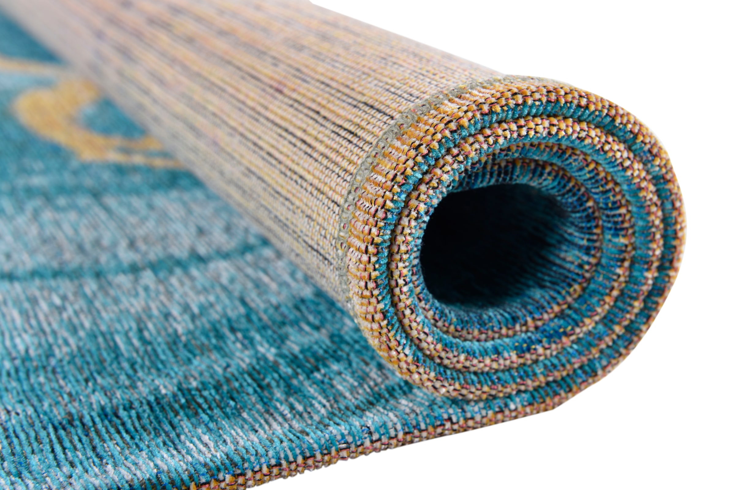 Gino Falcone Teppich »Cosima-110«, rechteckig, 3 mm Höhe, flachgeweber Jaquard-Teppich, mit Chenillegarn, modernes Design