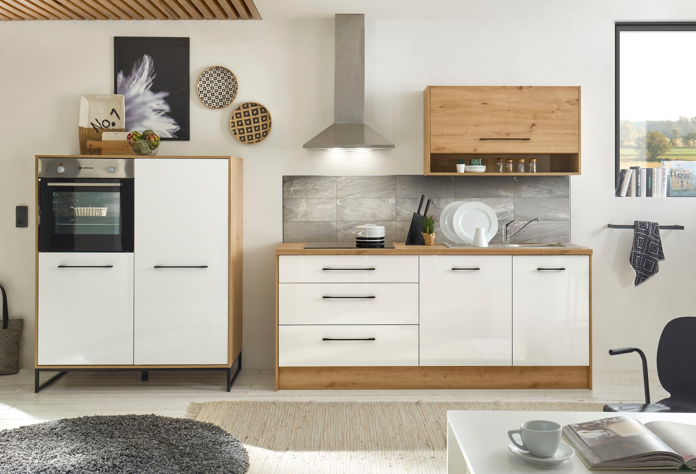 BASIC by Balculina Küche »Seattle« 330 cm breit, wahlweise mit oder ohne E-Geräte