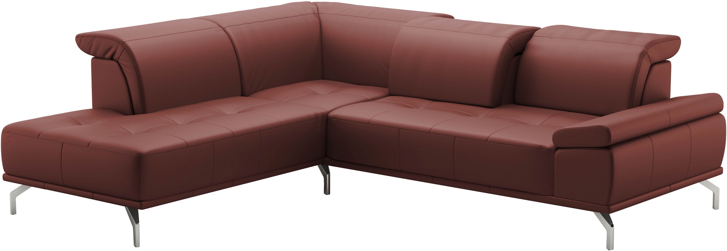 Places of Style Ecksofa »Caluna«, Inkl.Sitztiefenverstellung, wahlweise mit Kopf- und Armteilverstellung