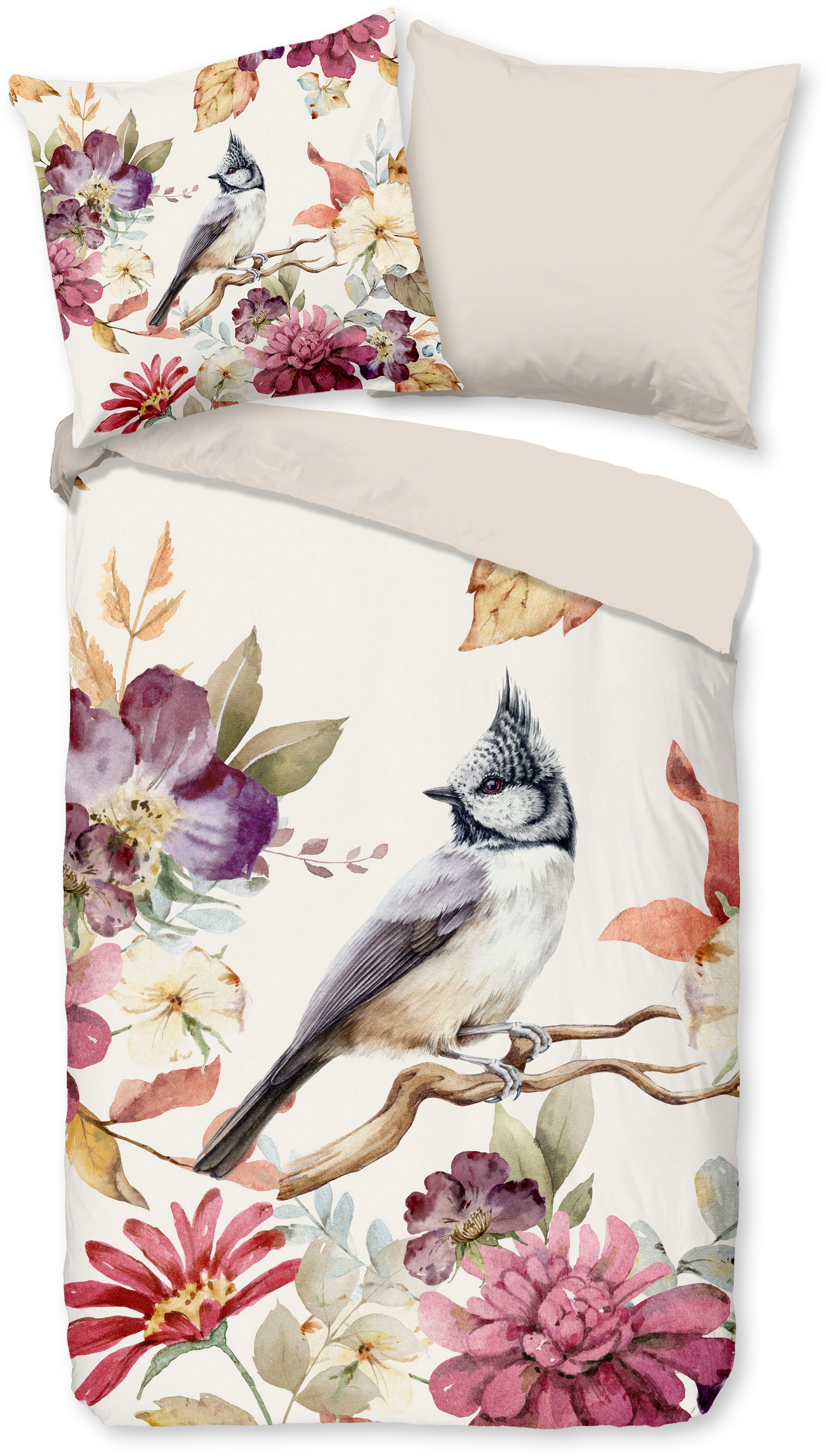 good morning Wendebettwäsche »Inga« 2 Stk. tlg. 100% Baumwolle, 135x200, Re günstig online kaufen