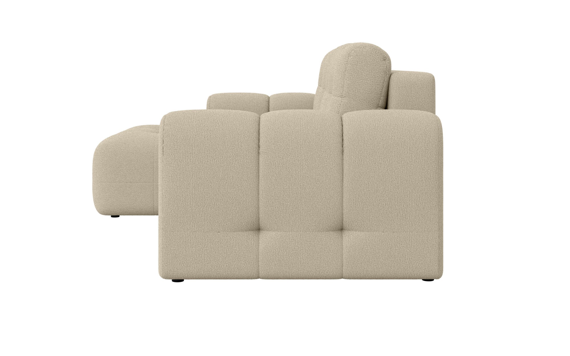 INOSIGN Ecksofa »Manilla, wahlweise mit Bettfunktion, B/T/H 265/170/91 cm«, L-Form mit Recamiere rechts/links bestellbar, Wellenunterfederung