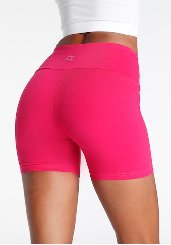 LASCANA Shorts »mit breitem Bündchen«, und Logodruck kaufen