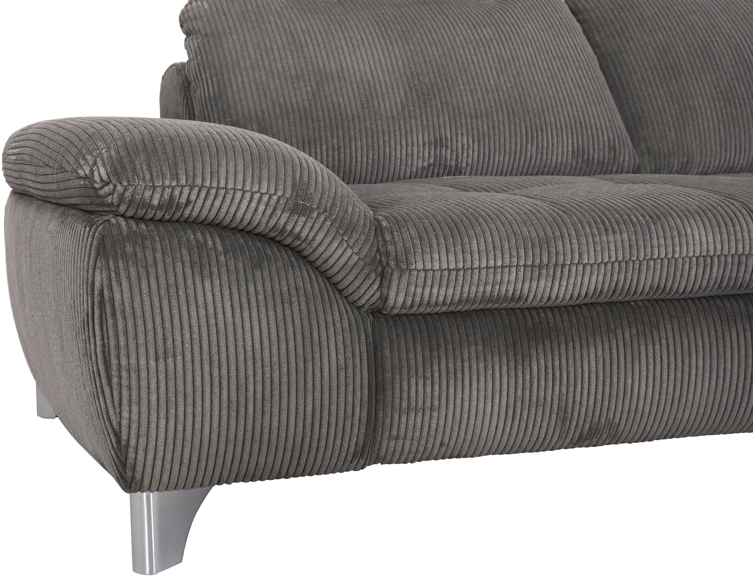 Die PlanBar Ecksofa »MP-IN14007, Breite 318 cm« wahlweise mit Bettfunktion und verstellbaren Kopfstützen