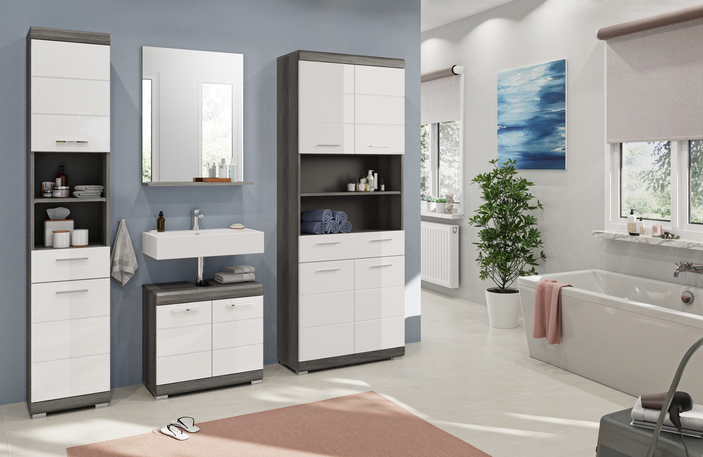 INOSIGN Badmöbel-Set »Siena, 4 teilig, bestehend aus:« Set, TOPSELLER!, 4 S günstig online kaufen