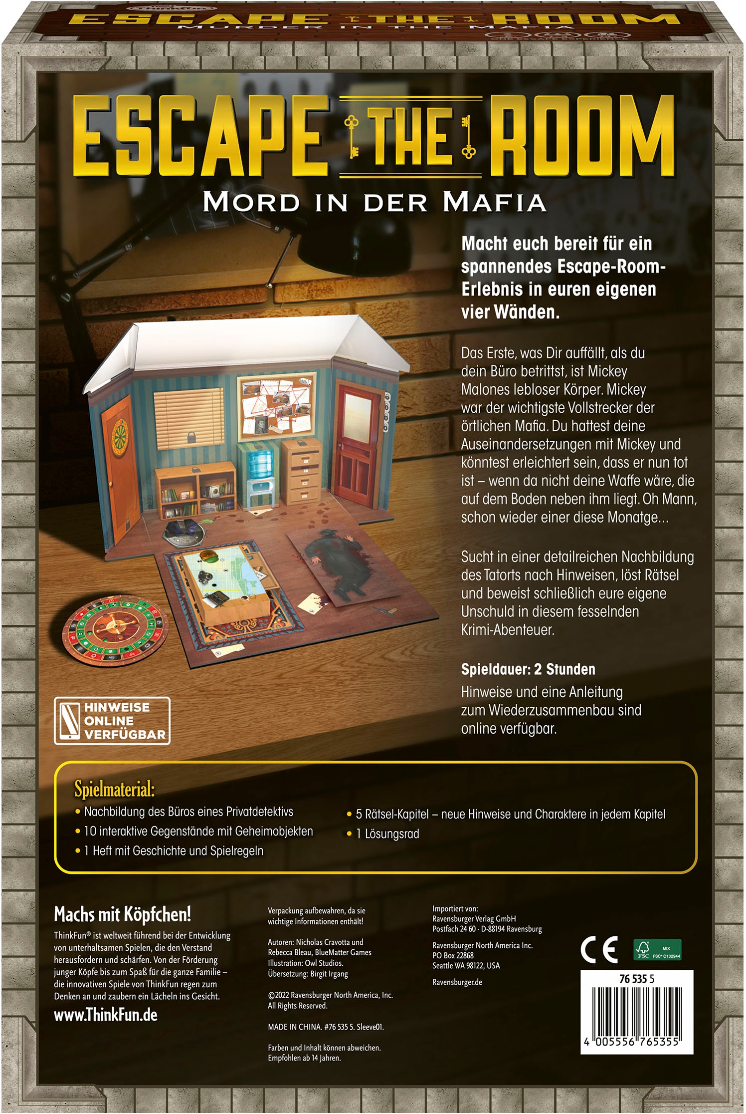 Thinkfun® Spiel »Escape the Room - Mord in der Mafia«