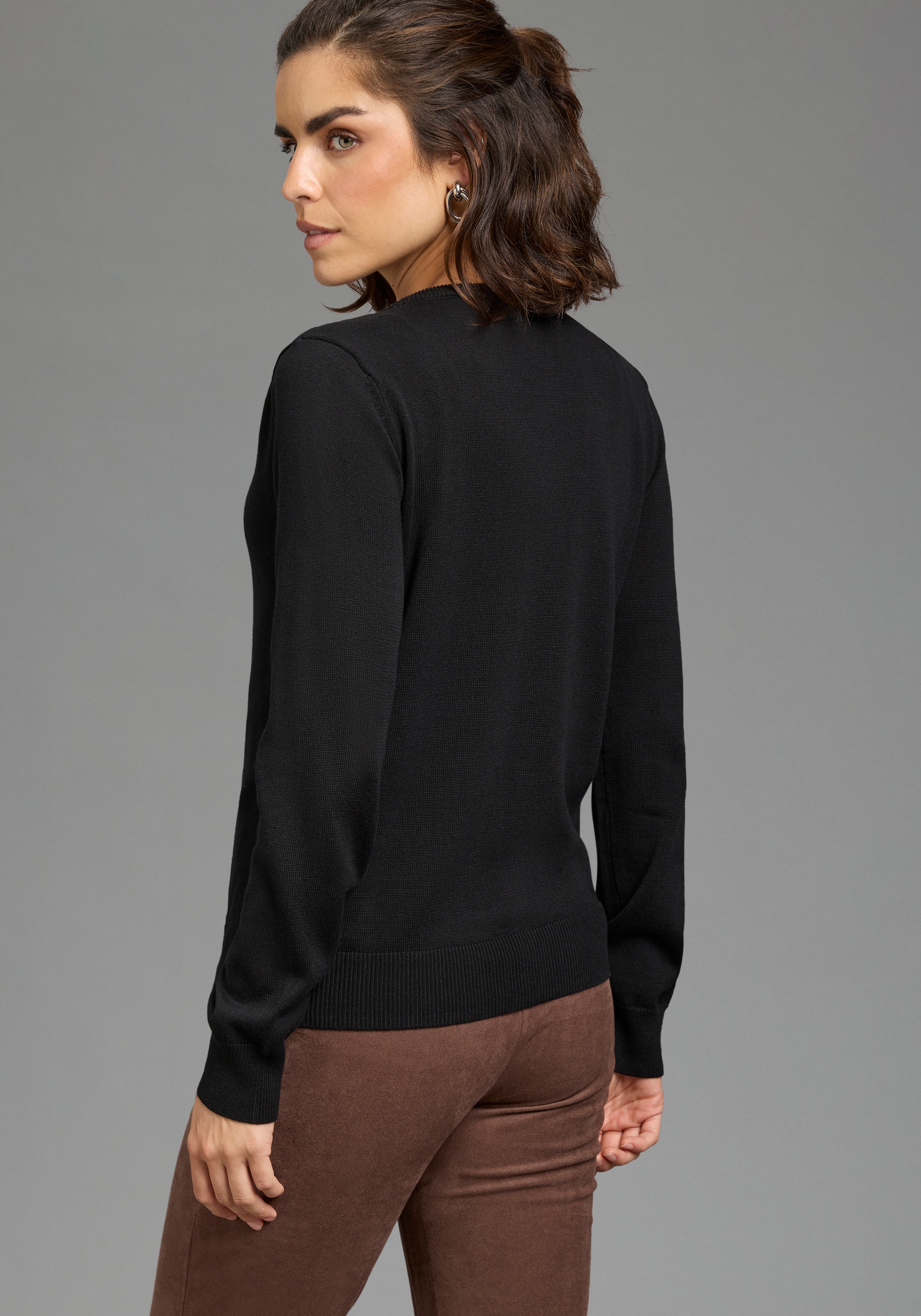 Flashlights Strickjacke leichter Übergangsstrick mit Knopfleiste