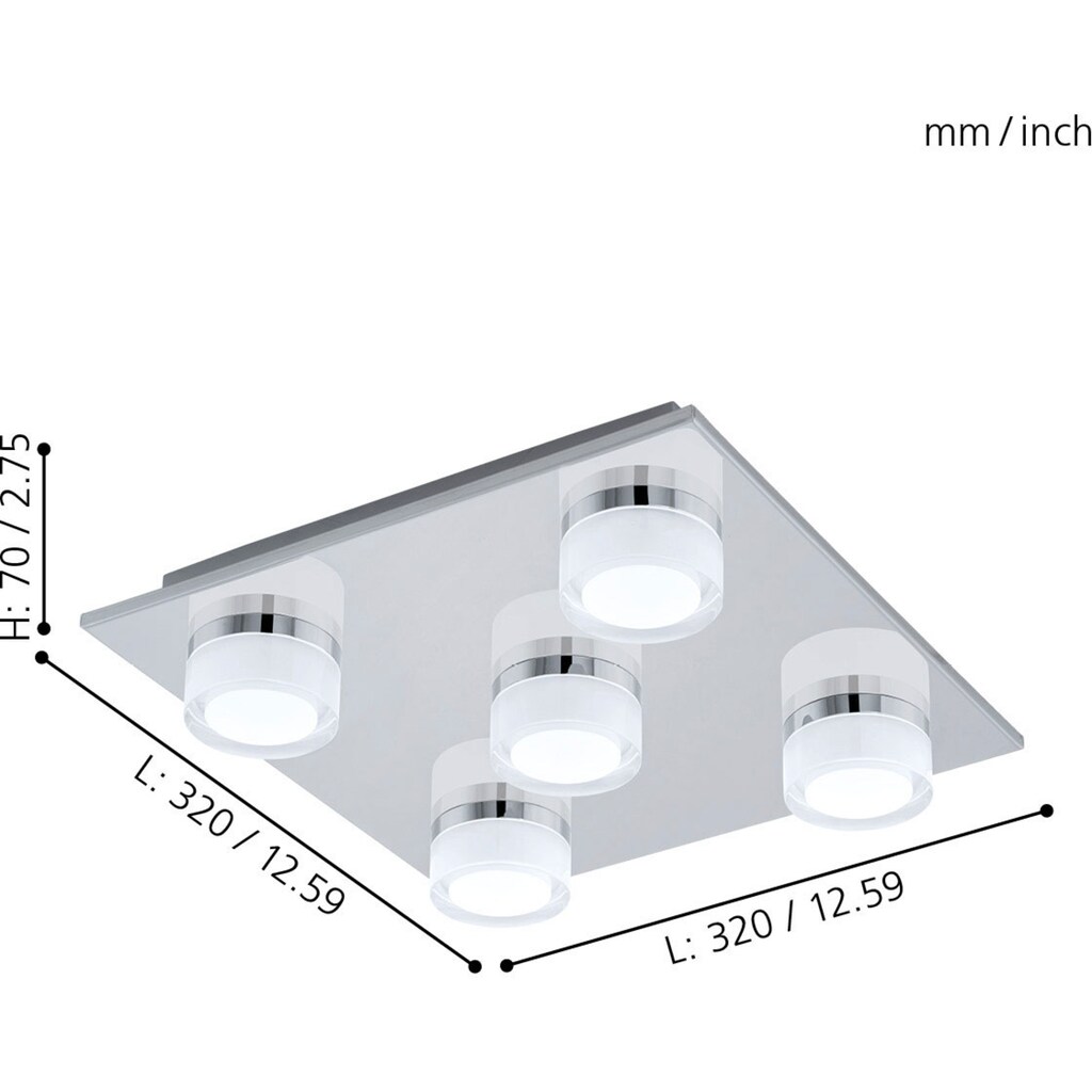 EGLO LED Deckenleuchte »ROMENDO«, 5 flammig-flammig, LED Deckenlampe