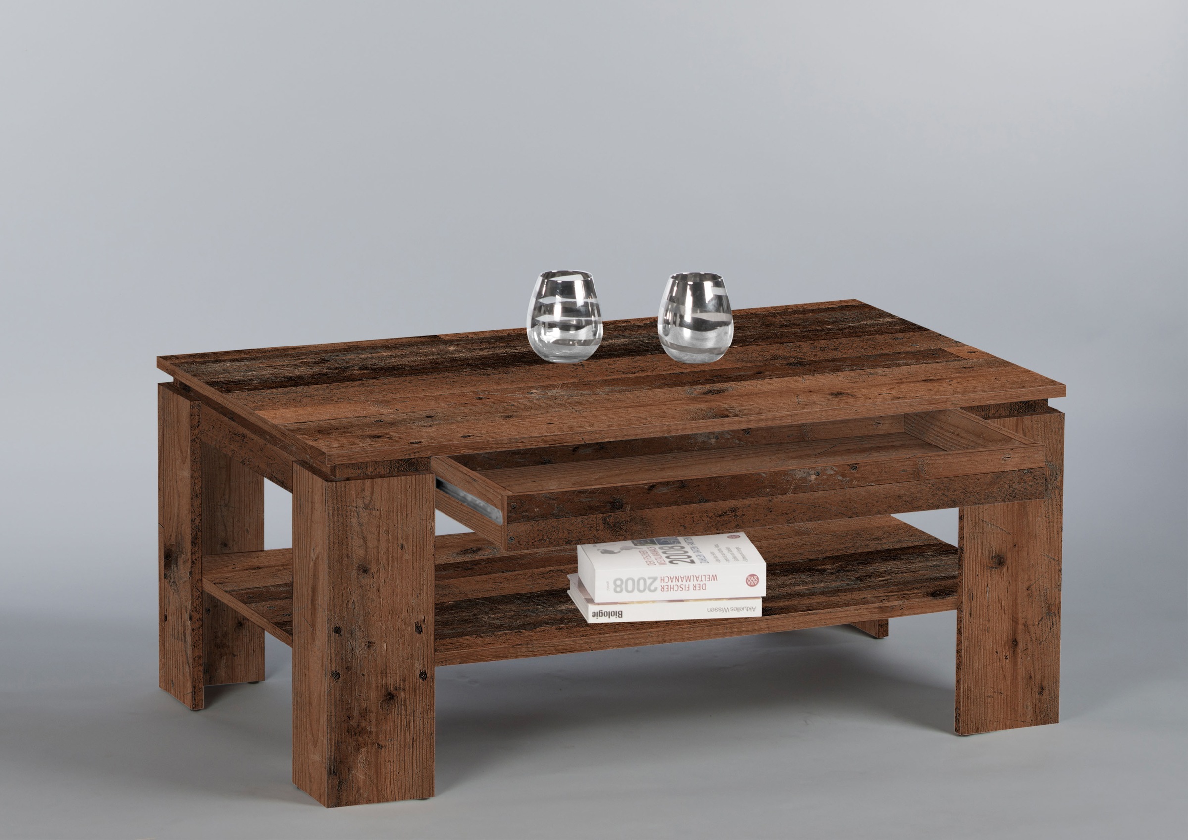 Stolkom Couchtisch »Harrison mit Schublade, Tisch im Old Style Dekor, BxHxT günstig online kaufen