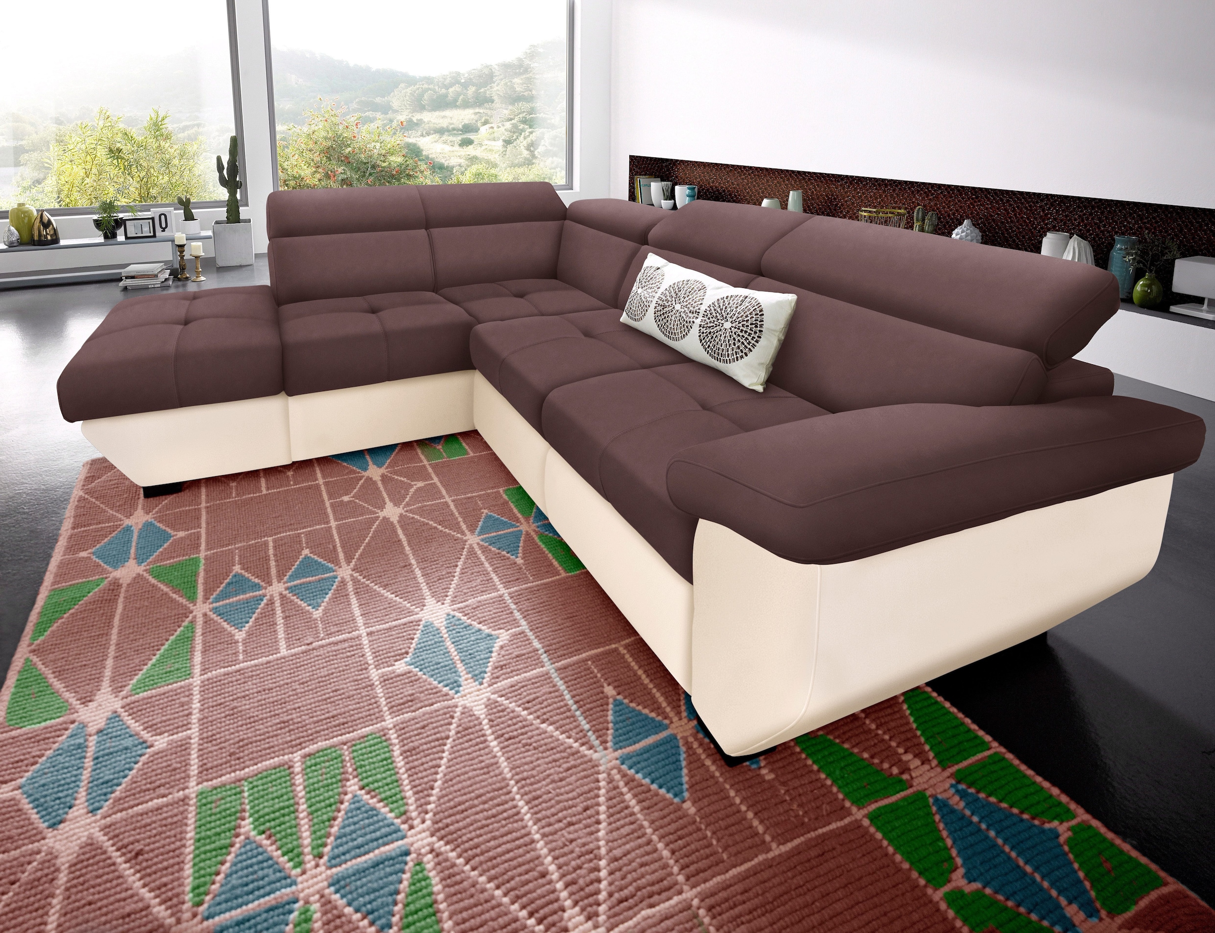 COTTA Ecksofa »Speedway L-Form« mit Kopfteilverstellung, wahlweise mit Bettfunktion & Bettkasten