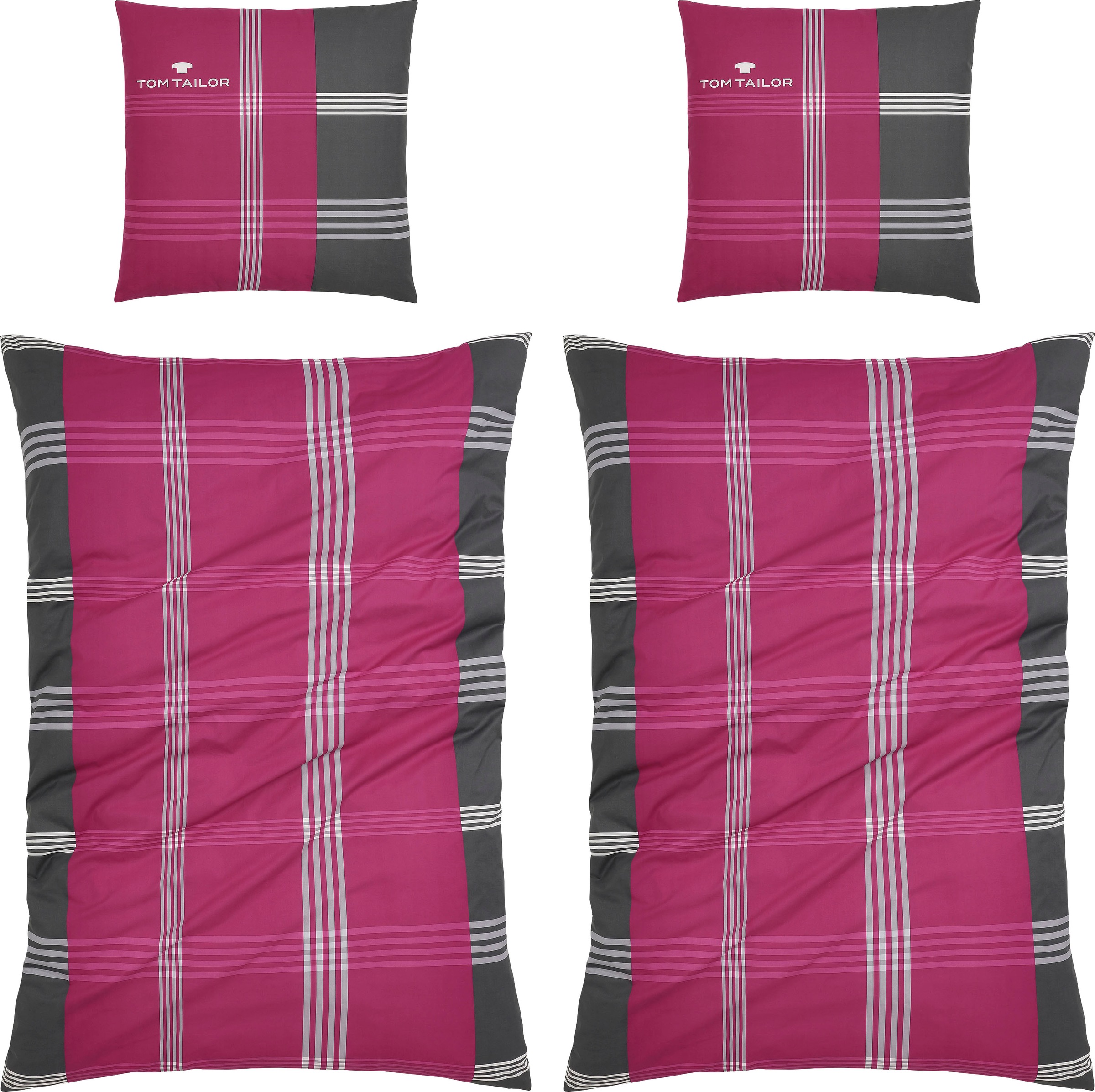 TOM TAILOR HOME Bettwäsche »Ole in Gr. 135x200 oder 155x220 cm«, karierte B günstig online kaufen